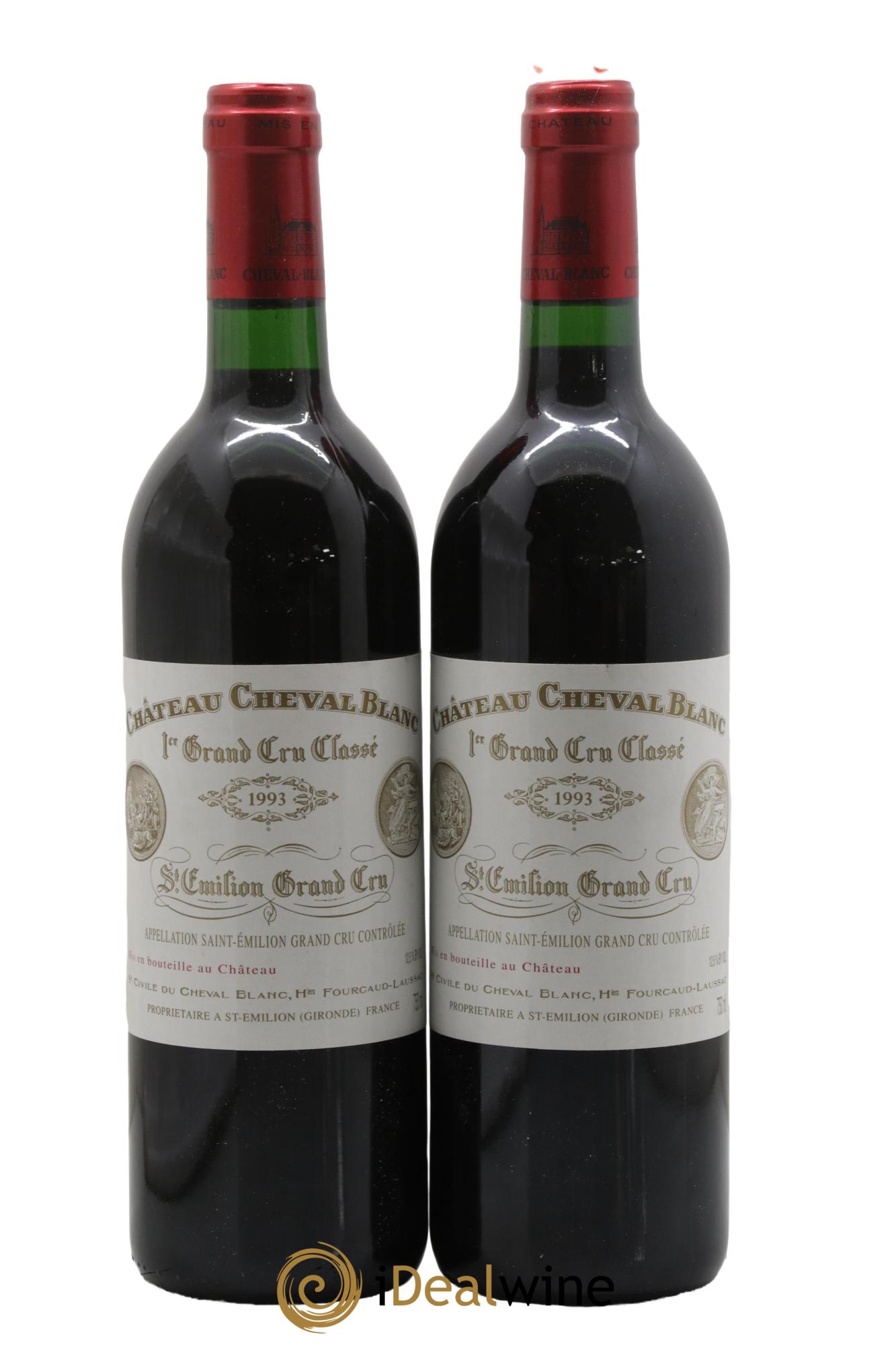 Château Cheval Blanc 1er Grand Cru Classé A 1993 - Posten von 2 Flaschen - 0