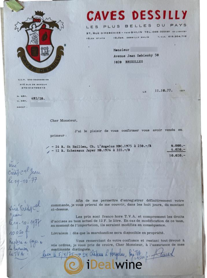 Echezeaux Grand Cru Henri Jayer 1976 - Lot of 1 bottle - 9