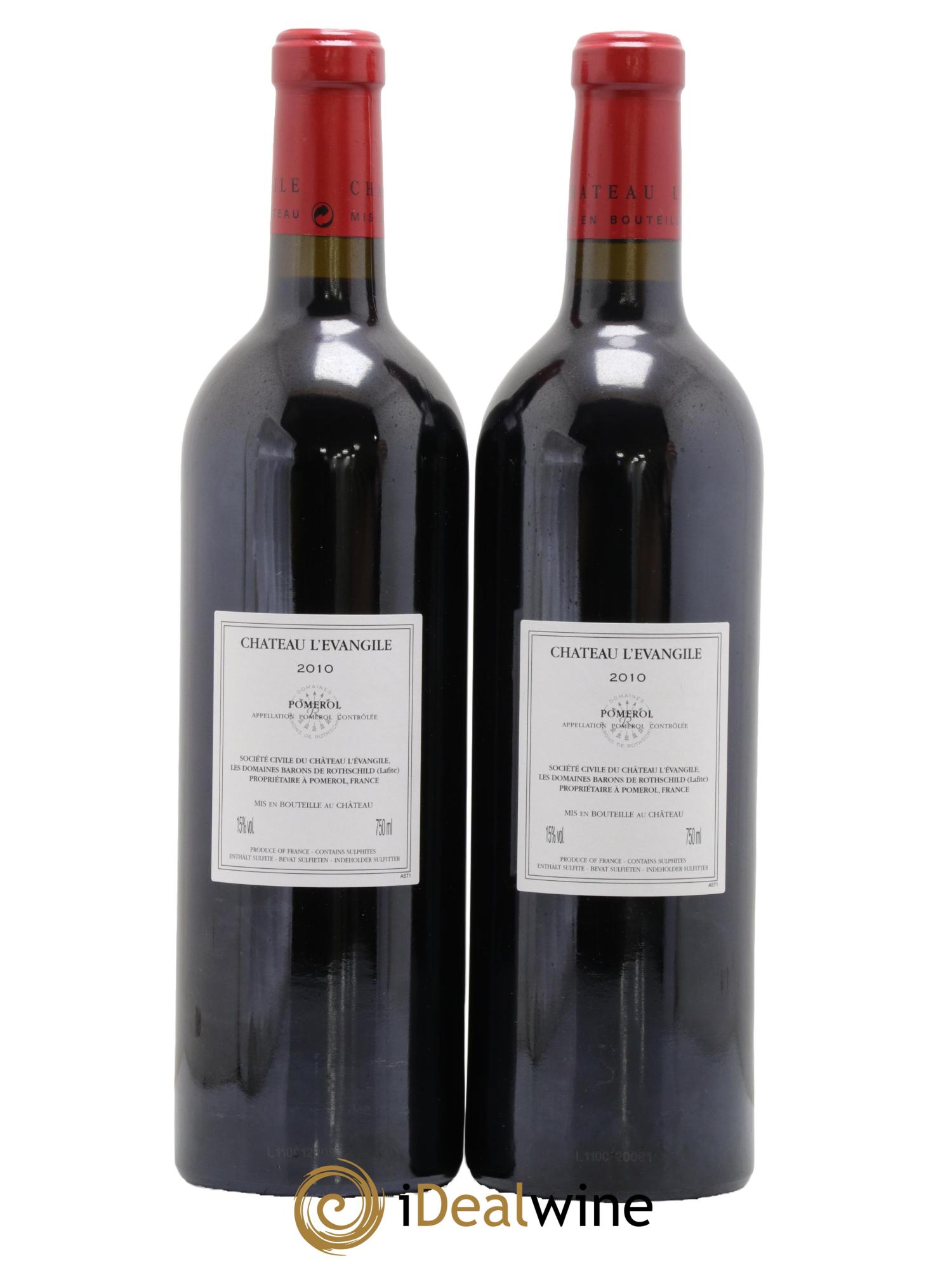 Château l' Évangile 2010 - Lotto di 2 bottiglie - 1