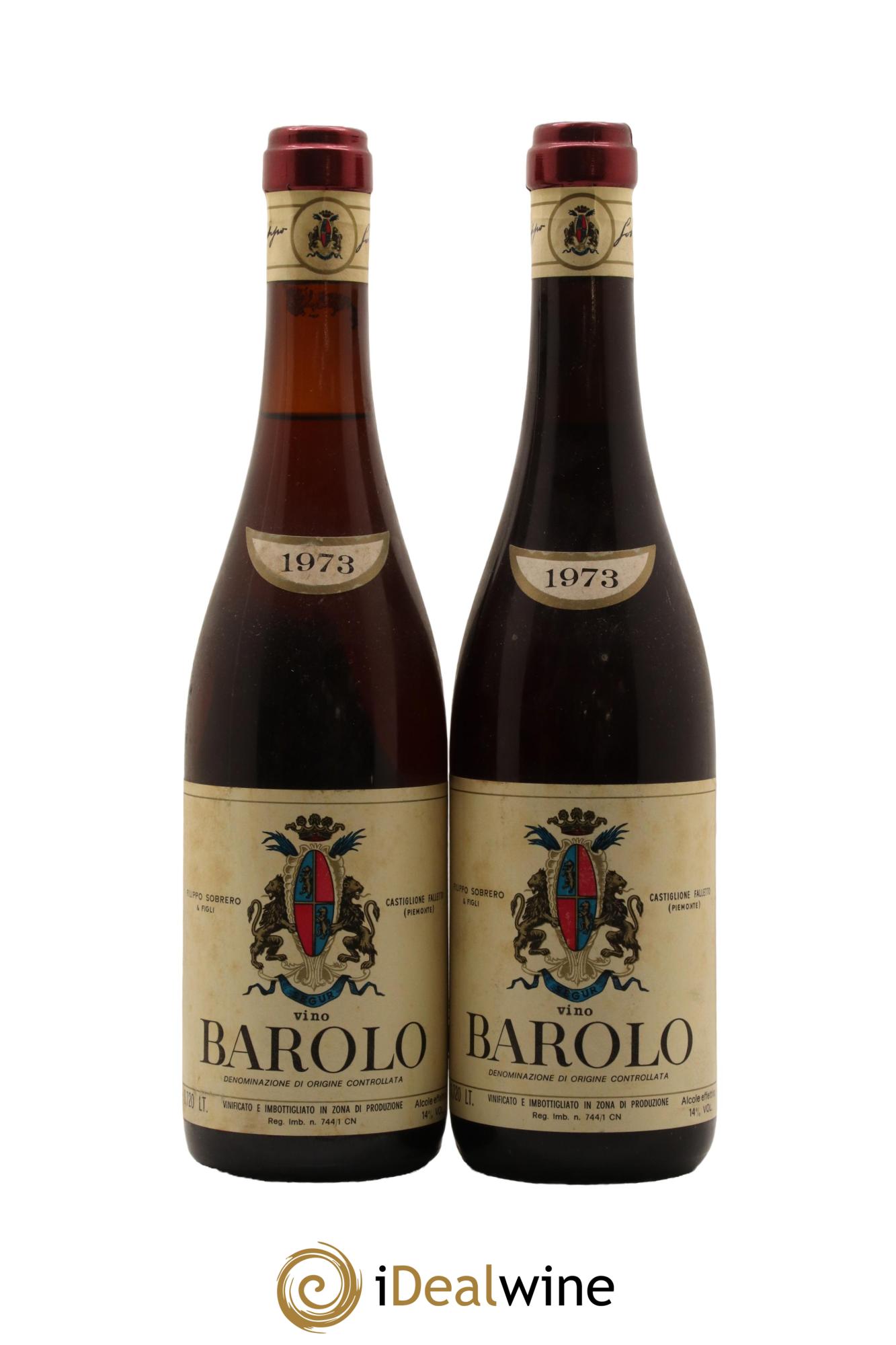 Barolo DOCG Filippo Sobrero 1973 - Posten von 2 Flaschen - 0