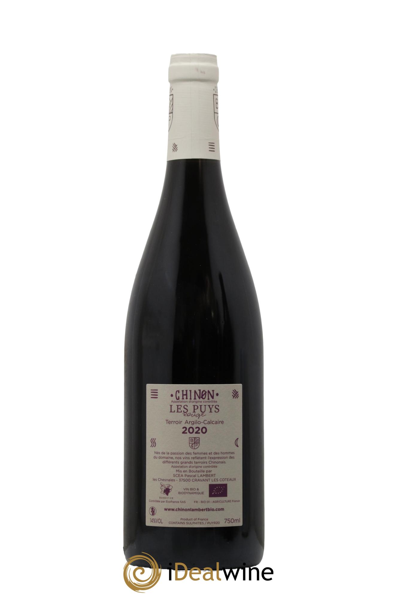 Chinon Les Puys Domaine Lambert 2020 - Lot de 1 bouteille - 1