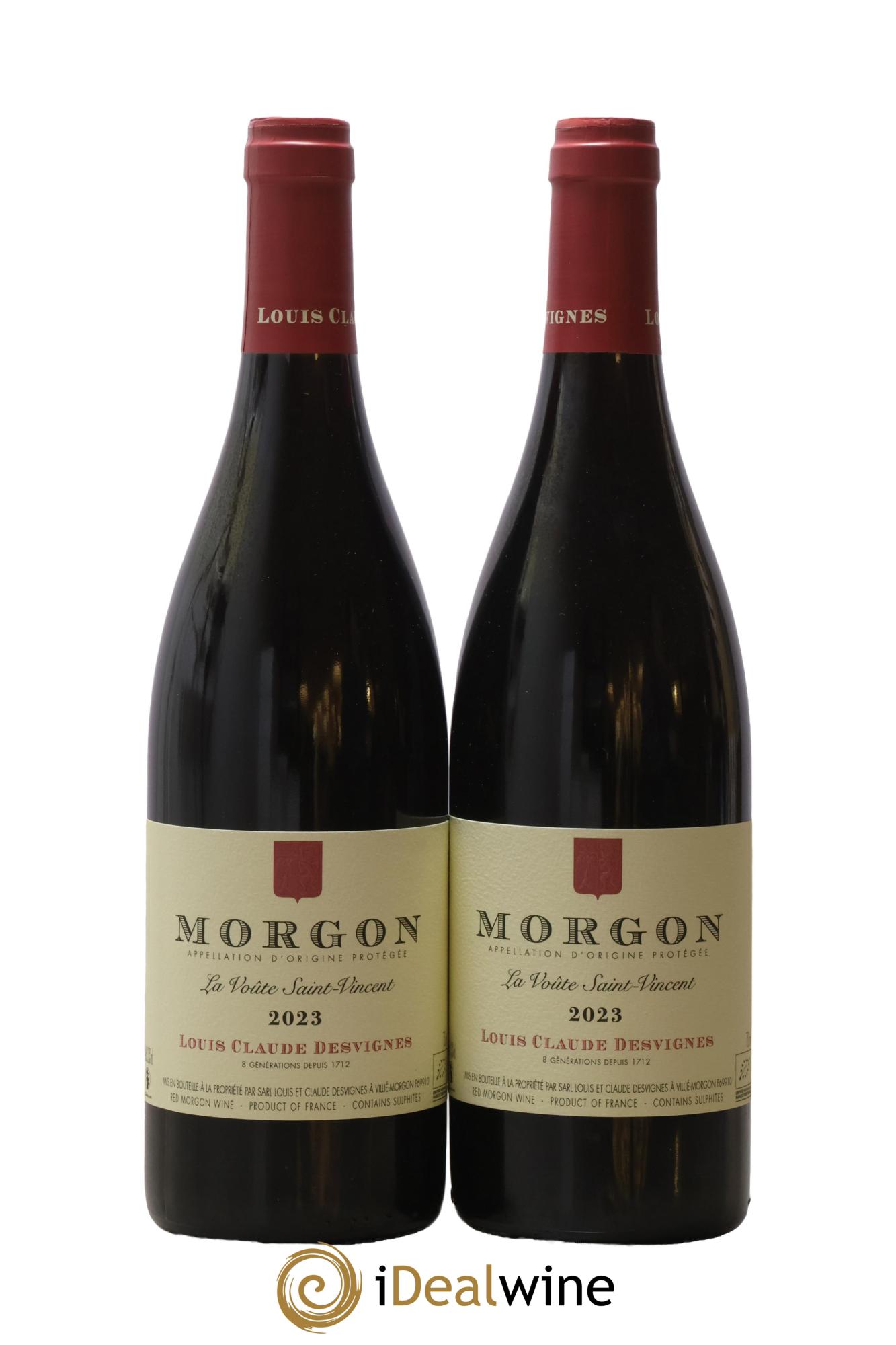 Morgon La Voûte Saint Vincent Louis-Claude Desvignes 2023 - Lot de 2 bouteilles - 0