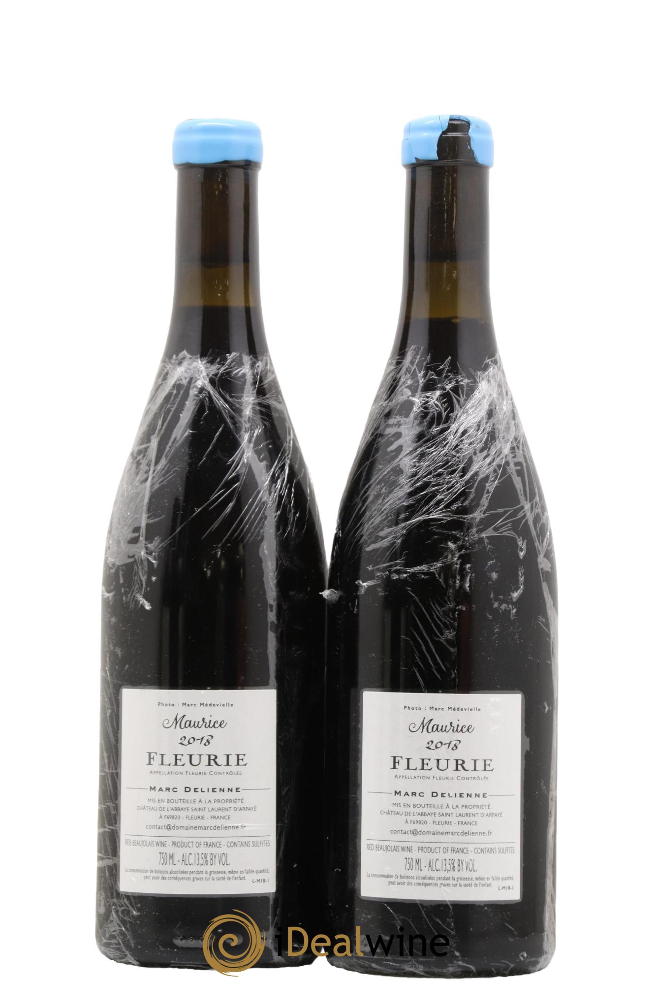 Fleurie Maurice Marc Delienne 2018 - Lot de 2 bouteilles - 1