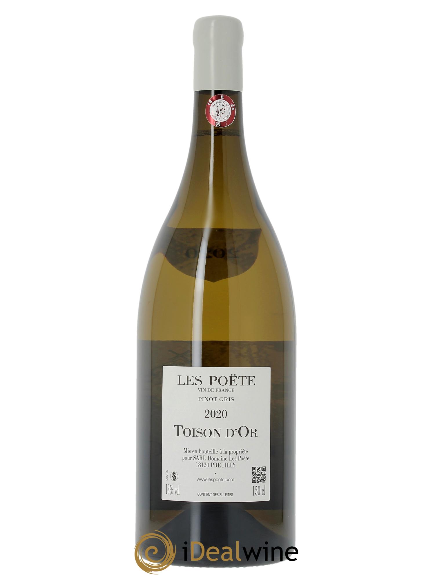 Vin de France (anciennement Reuilly) Toison d'Or Les Poëte 2020 - Lot de 1 magnum - 1