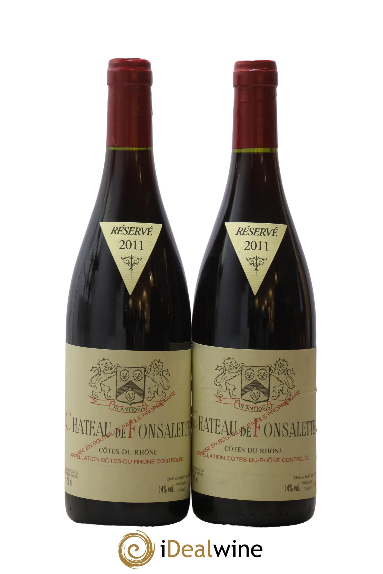 Côtes-du-Rhône Château de Fonsalette Emmanuel Reynaud 2011 - Posten von 2 Flaschen - 0