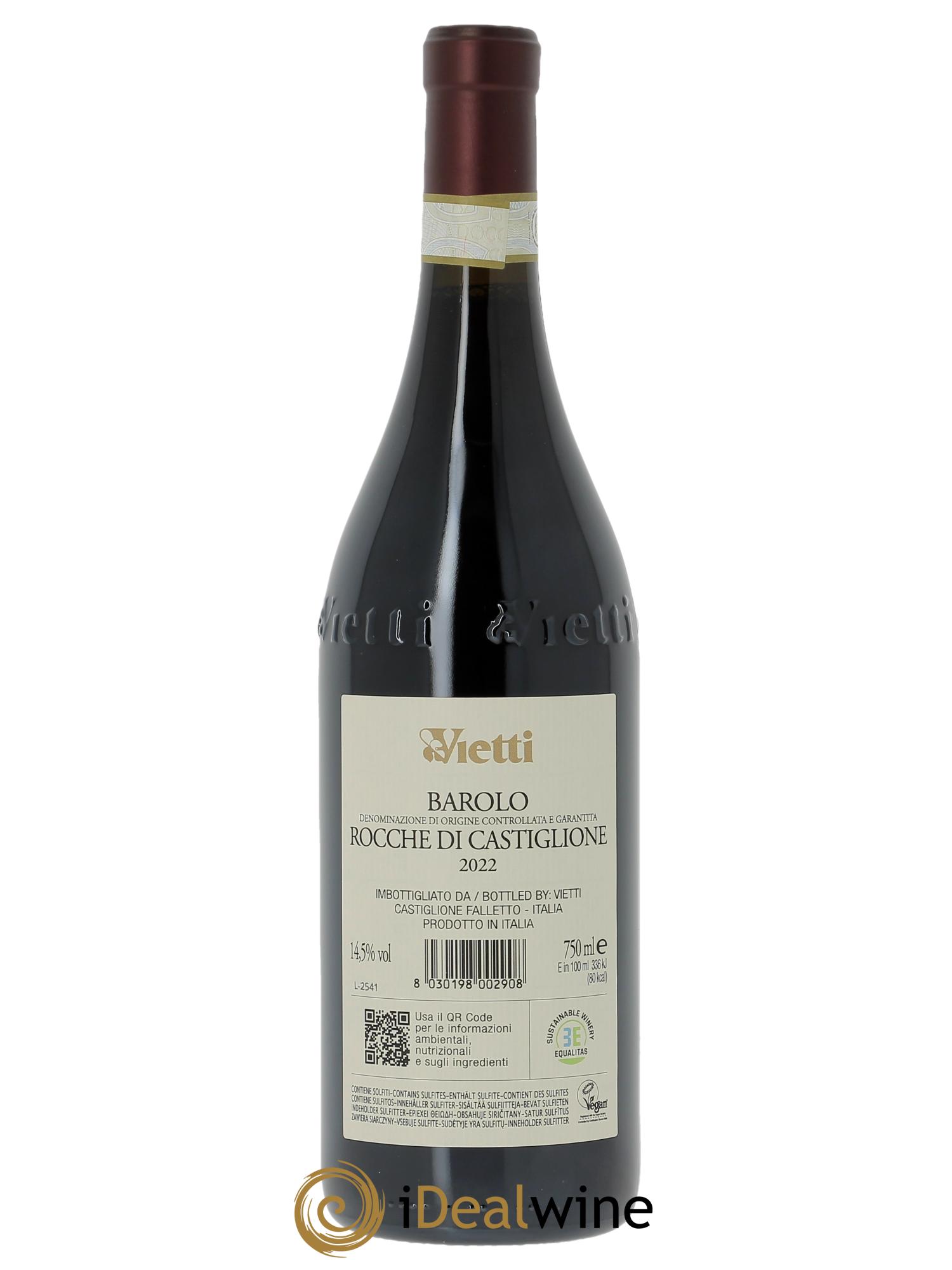 Barolo DOCG Rocche di Castiglione Vietti 2022 - Posten von 1 Flasche - 1