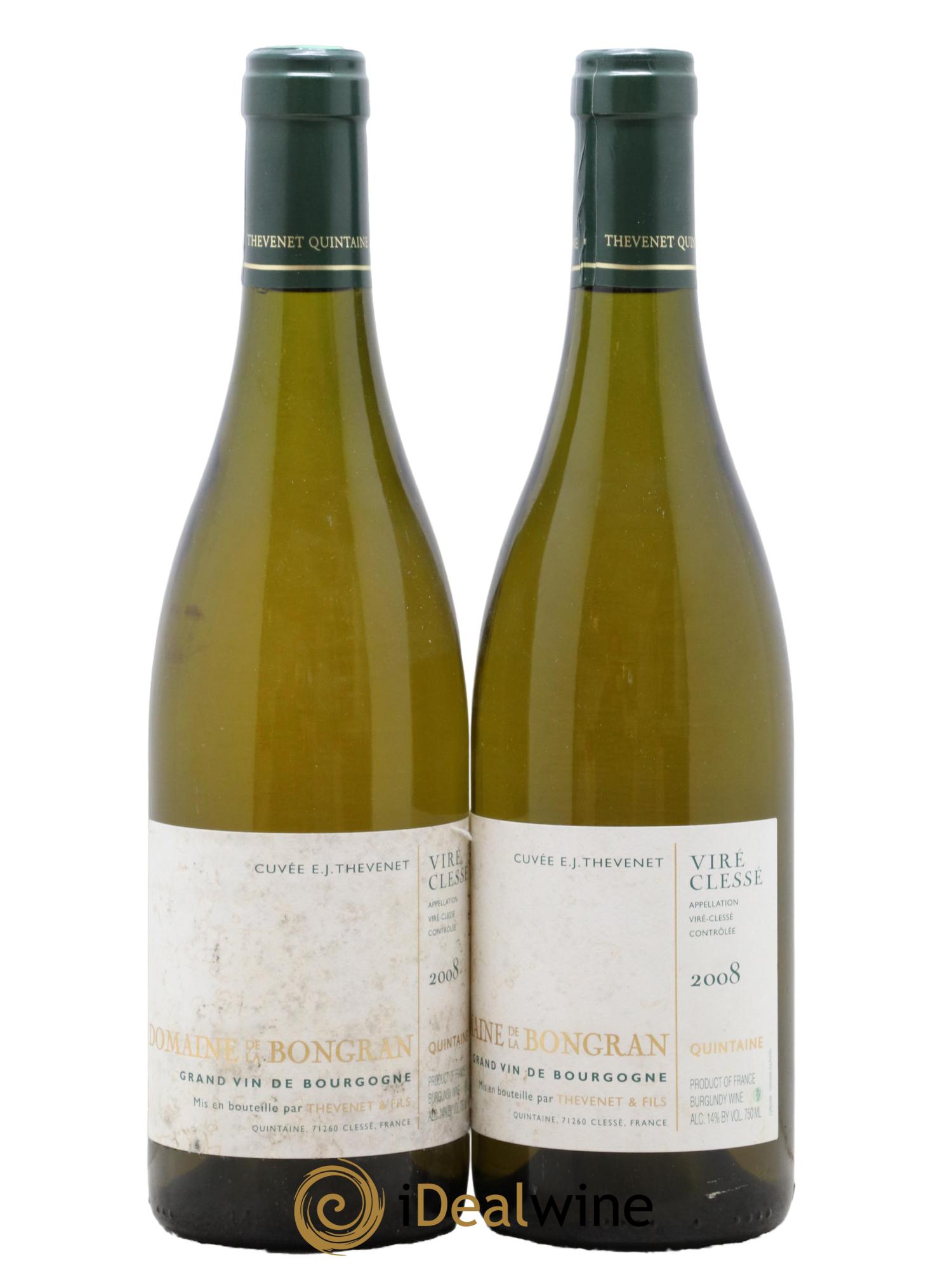 Viré-Clessé Cuvée E.J. Thevenet Domaine de la Bongran (J.Thevenet) 2008 - Lot de 2 bouteilles - 0