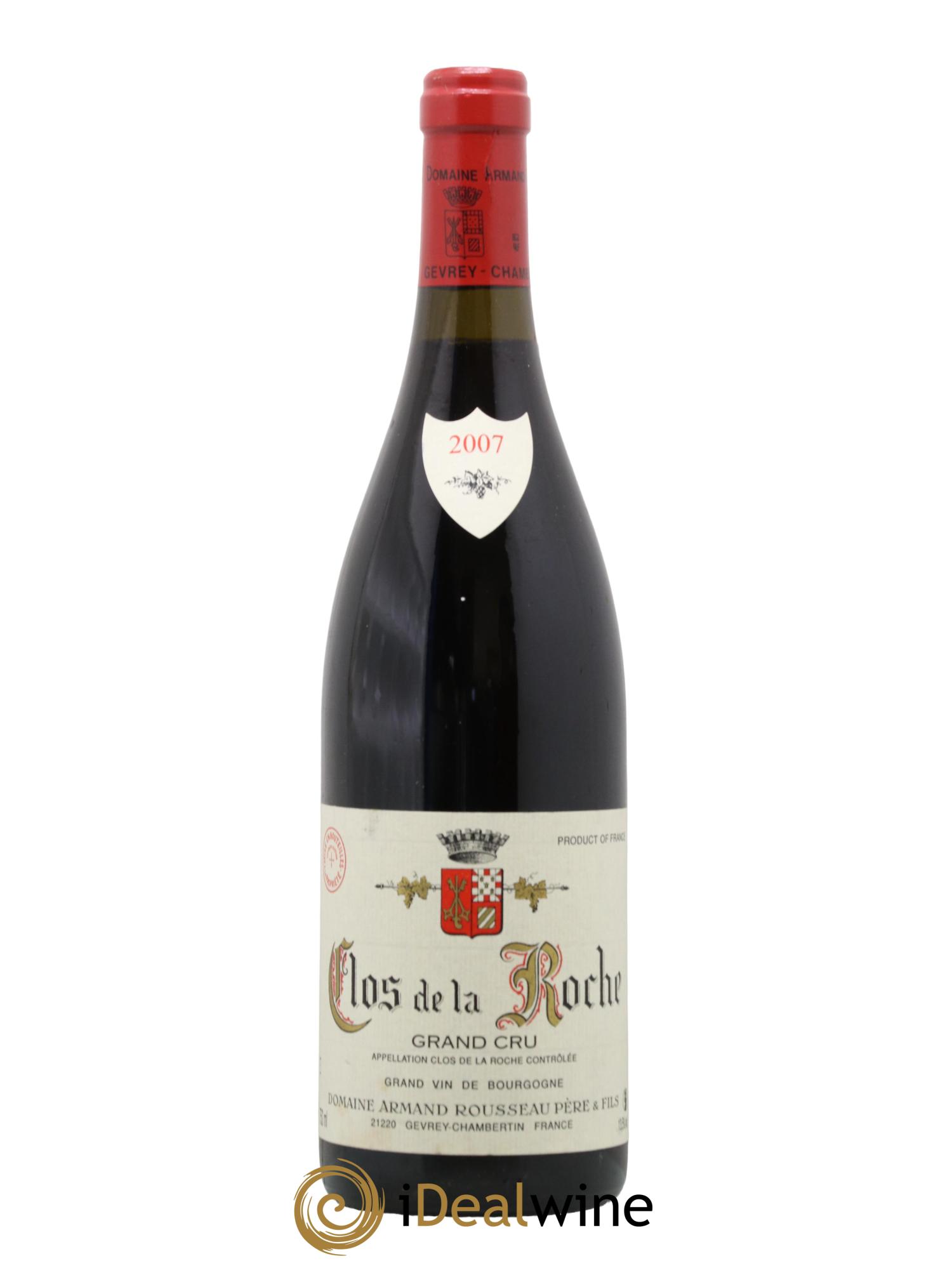 Clos de la Roche Grand Cru Armand Rousseau (Domaine) 2007 - Lot de 1 bouteille - 0