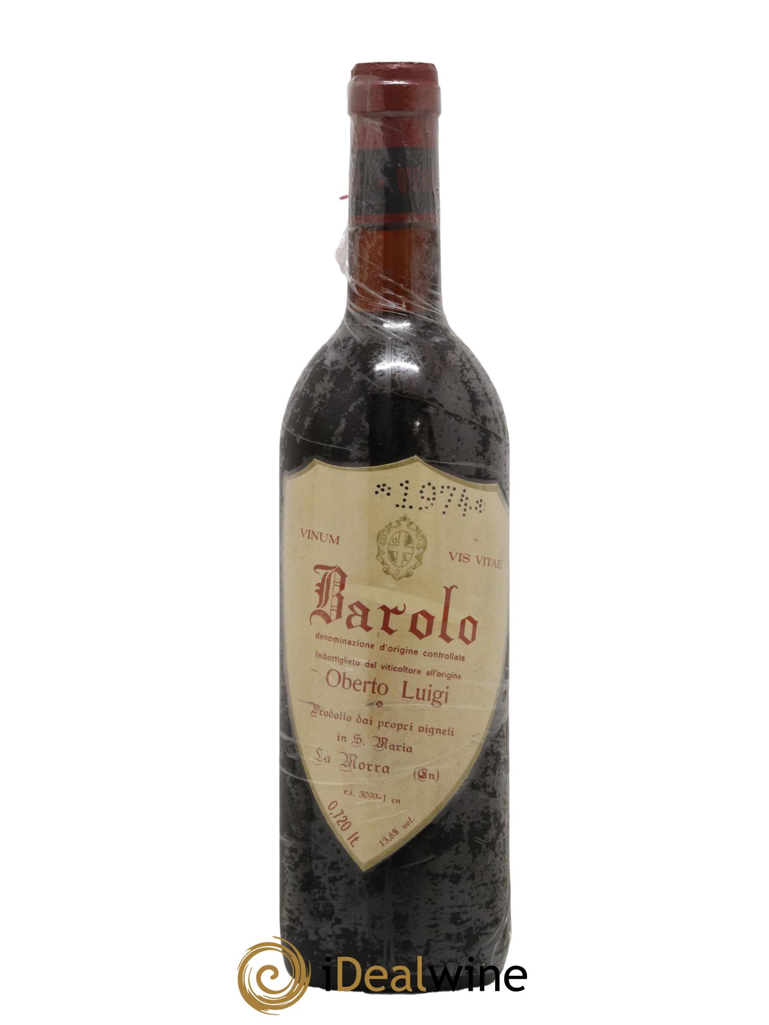 Barolo Oberto Luigi Monticello d Alba 1974 - Lot de 1 bouteille - 0