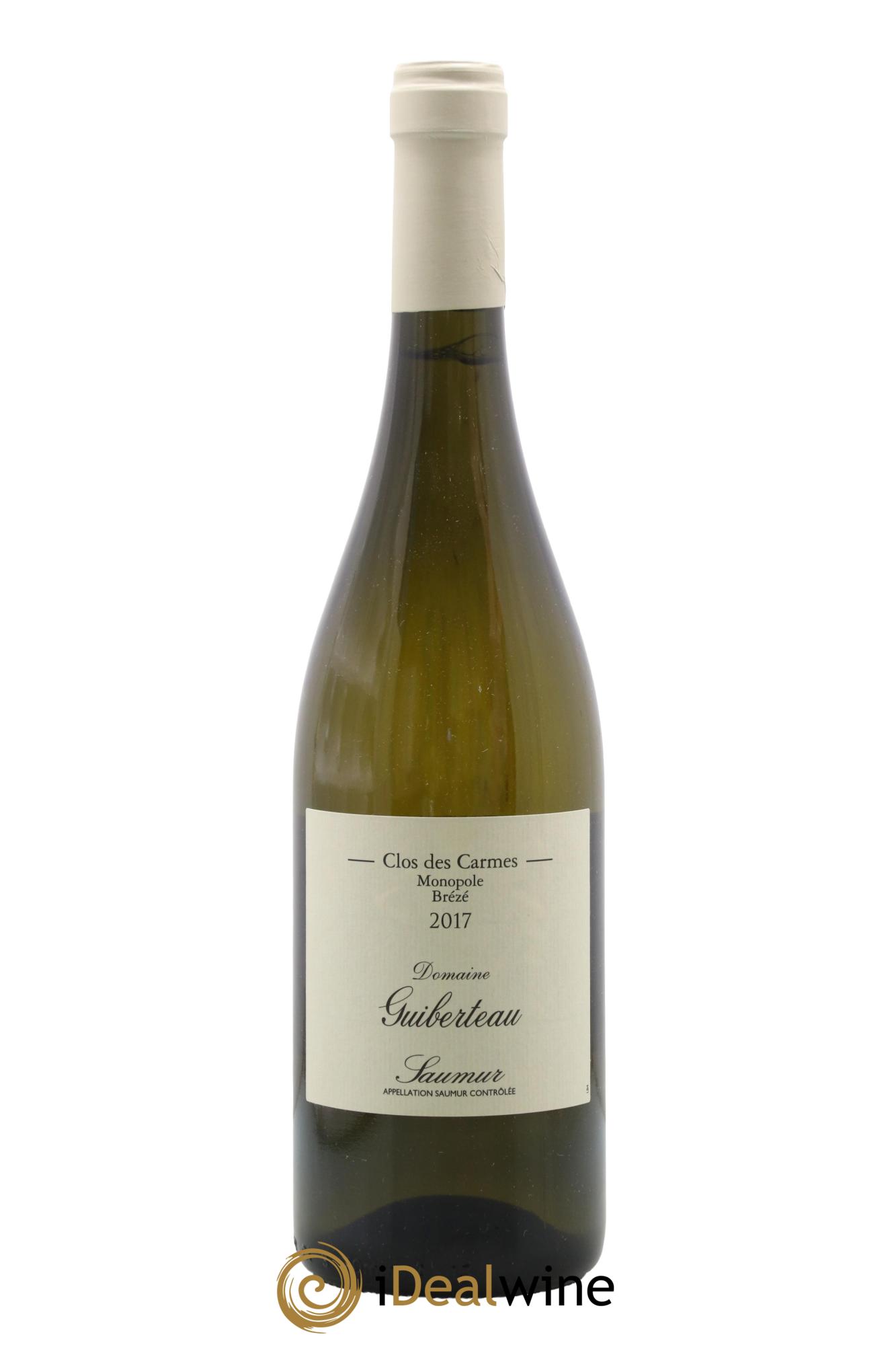Saumur Brézé Clos des Carmes Domaine Guiberteau 2017 - Lot de 1 bouteille - 0