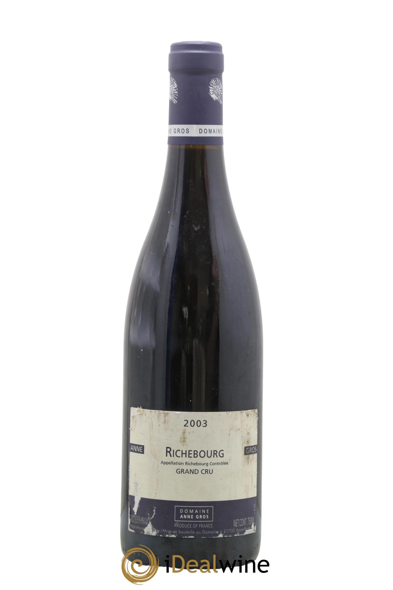 Richebourg Grand Cru Anne Gros 2003 - Lotto di 1 bottiglia - 0