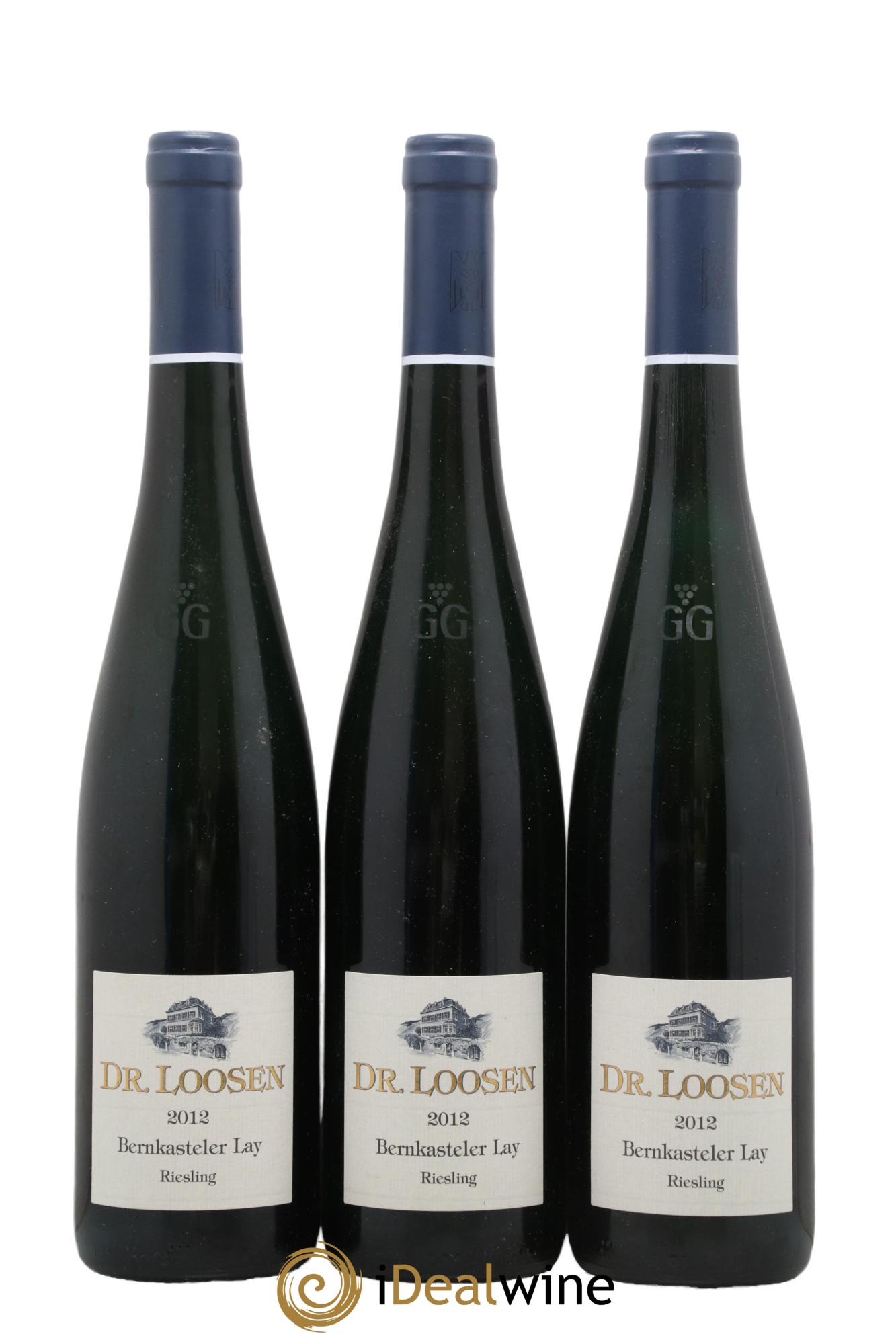 Allemagne Mosel-Saar Bernkasteler Lay GG Dr. Loosen 2012 - Lot de 3 bouteilles - 0