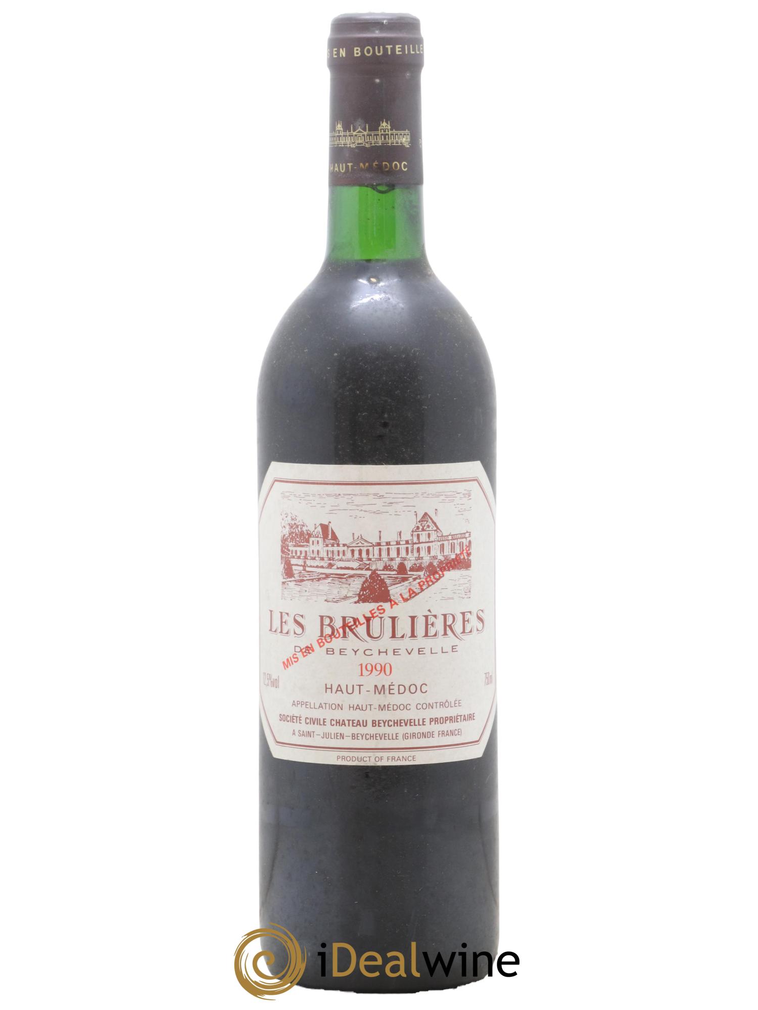 Saint-Julien Les Brulières de Beychevelle 1990 - Lot de 1 bouteille - 0