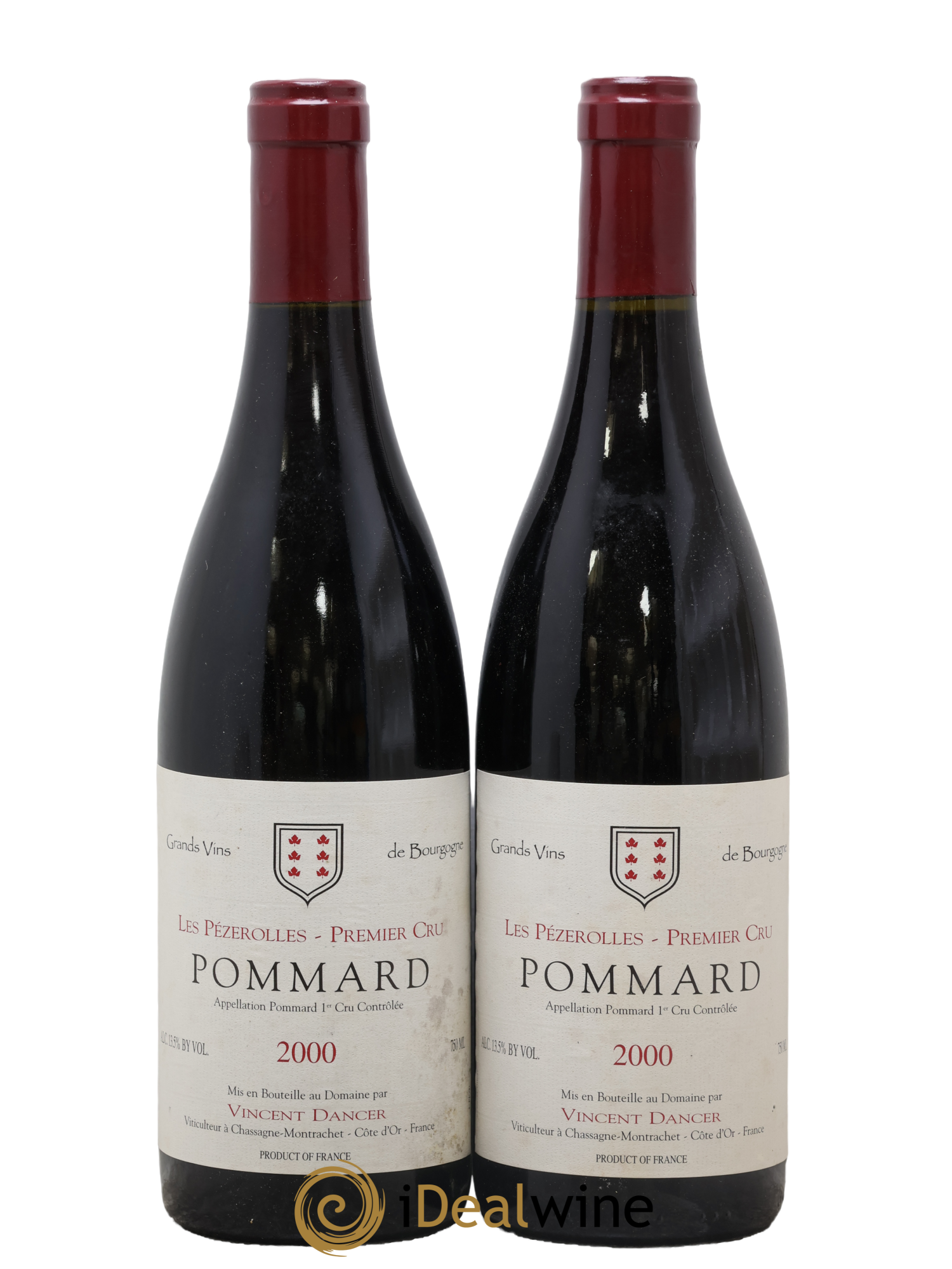 Pommard 1er Cru Les Pézerolles Vincent Dancer 2000 - Lot of 2 bottles - 0