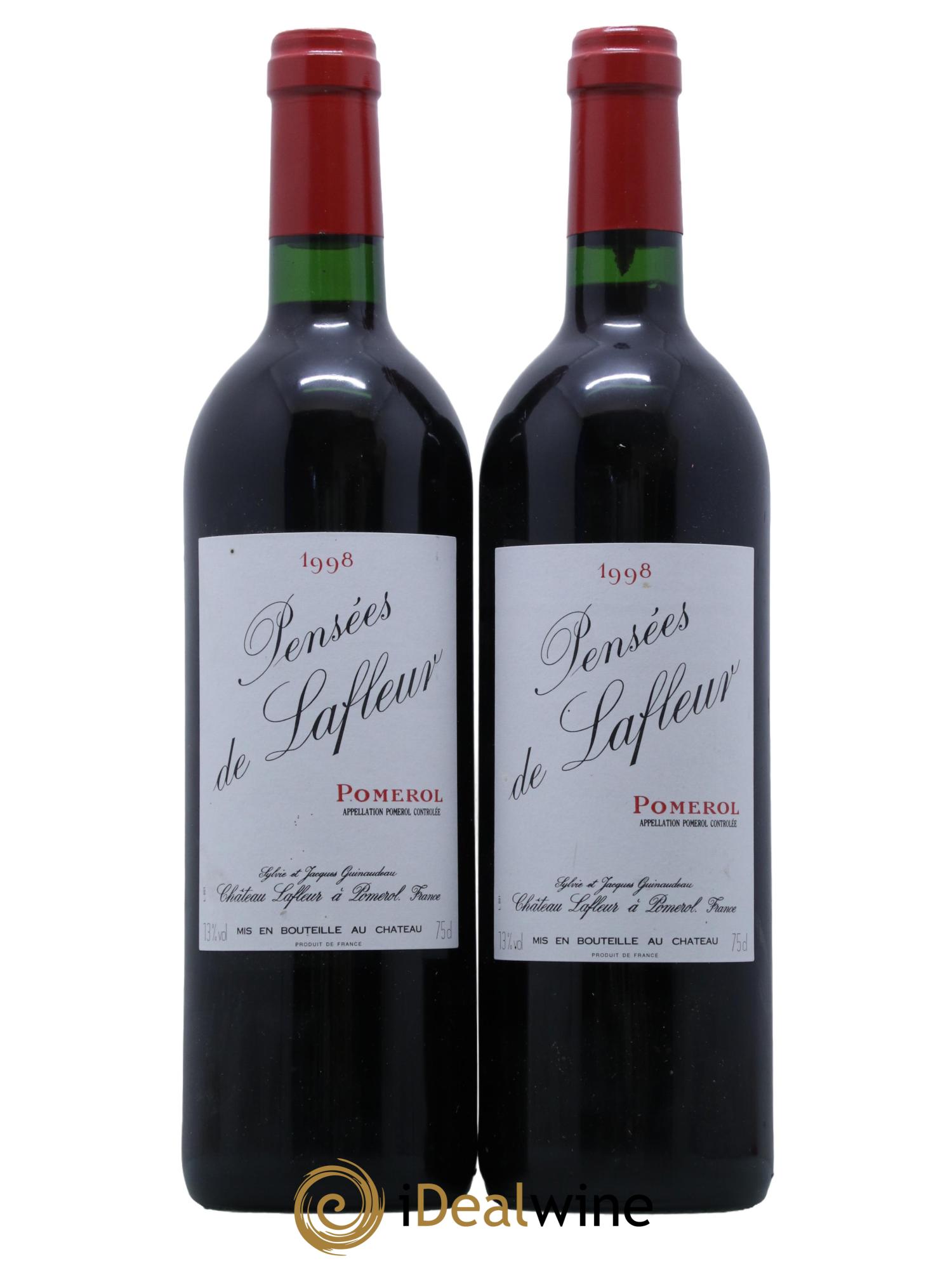 Pensées de Lafleur Second Vin 1998 - Lot de 2 bouteilles - 0