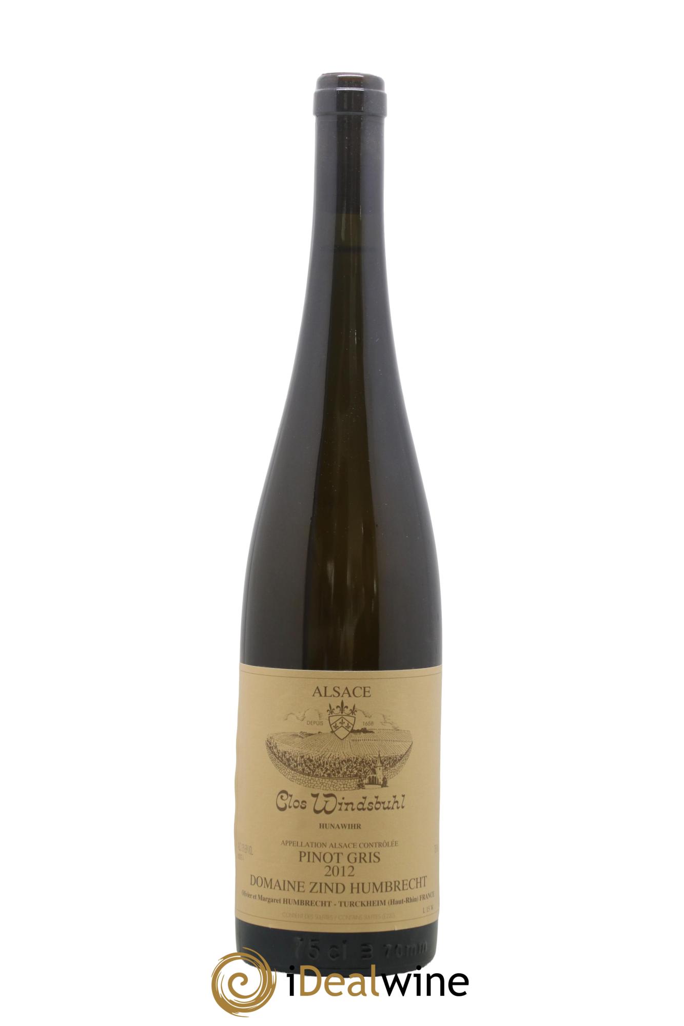 Alsace Pinot Gris Clos Windsbuhl Zind-Humbrecht (Domaine) 2012 - Lot de 1 bouteille - 0