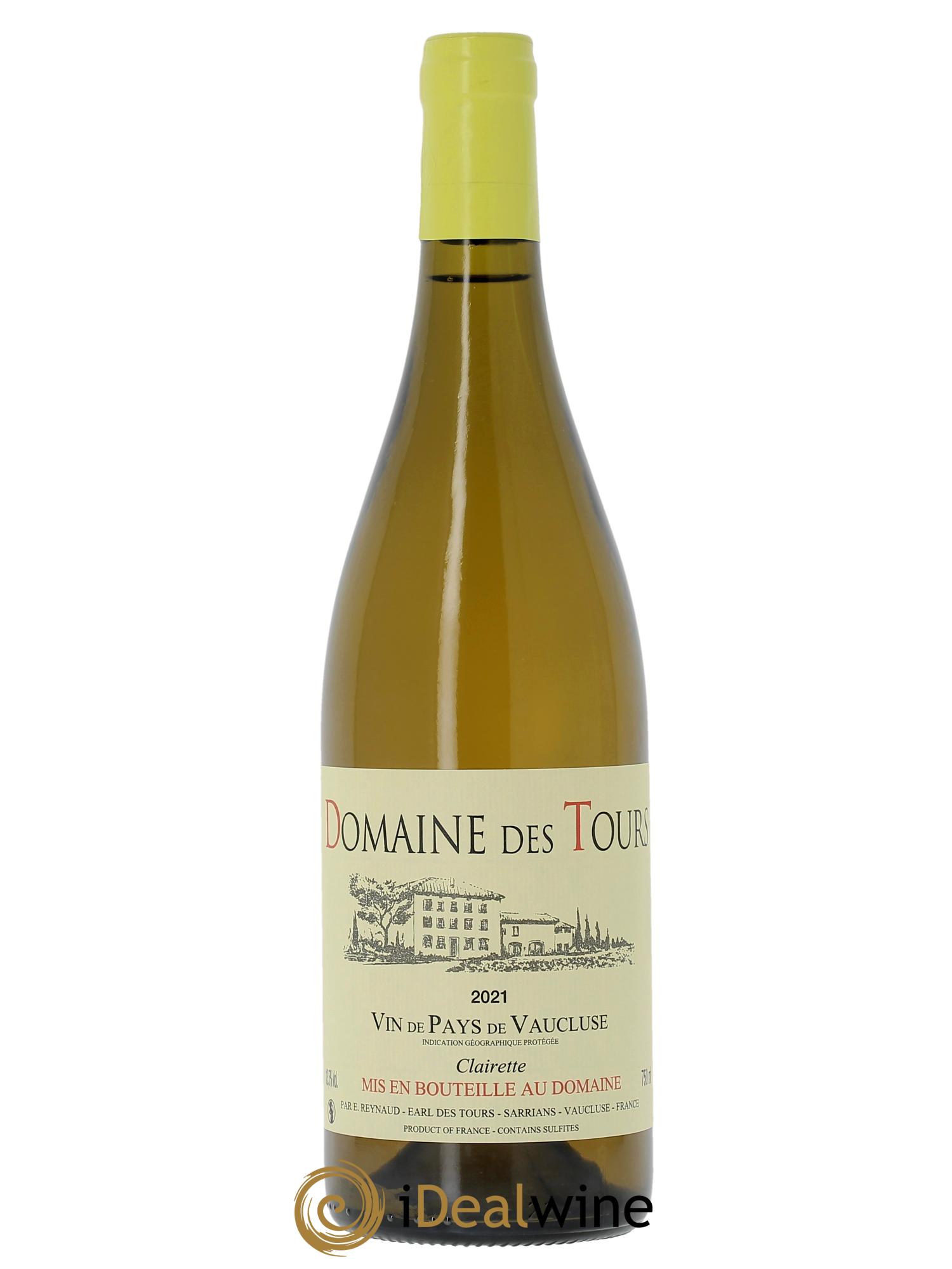 IGP Vaucluse (Vin de Pays de Vaucluse) Domaine des Tours Clairette Emmanuel Reynaud 2021 - Lotto di 1 bottiglia - 0