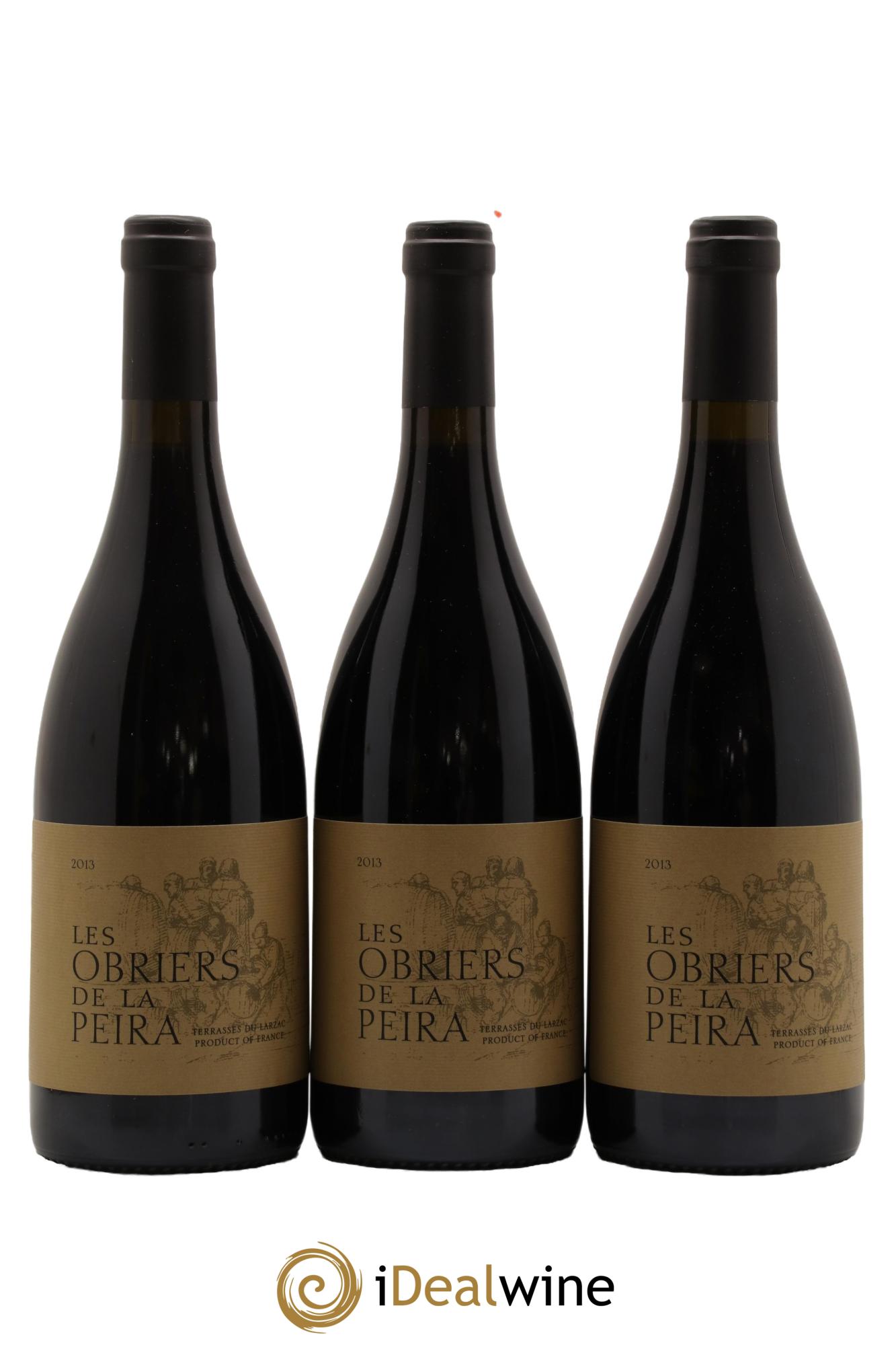 Terrasses du Larzac Domaine de La Pèira en Damaisèla Les Obriers de la Pèira Karine Ahton et Robert Dougan 2013 - Lot de 3 bouteilles - 0