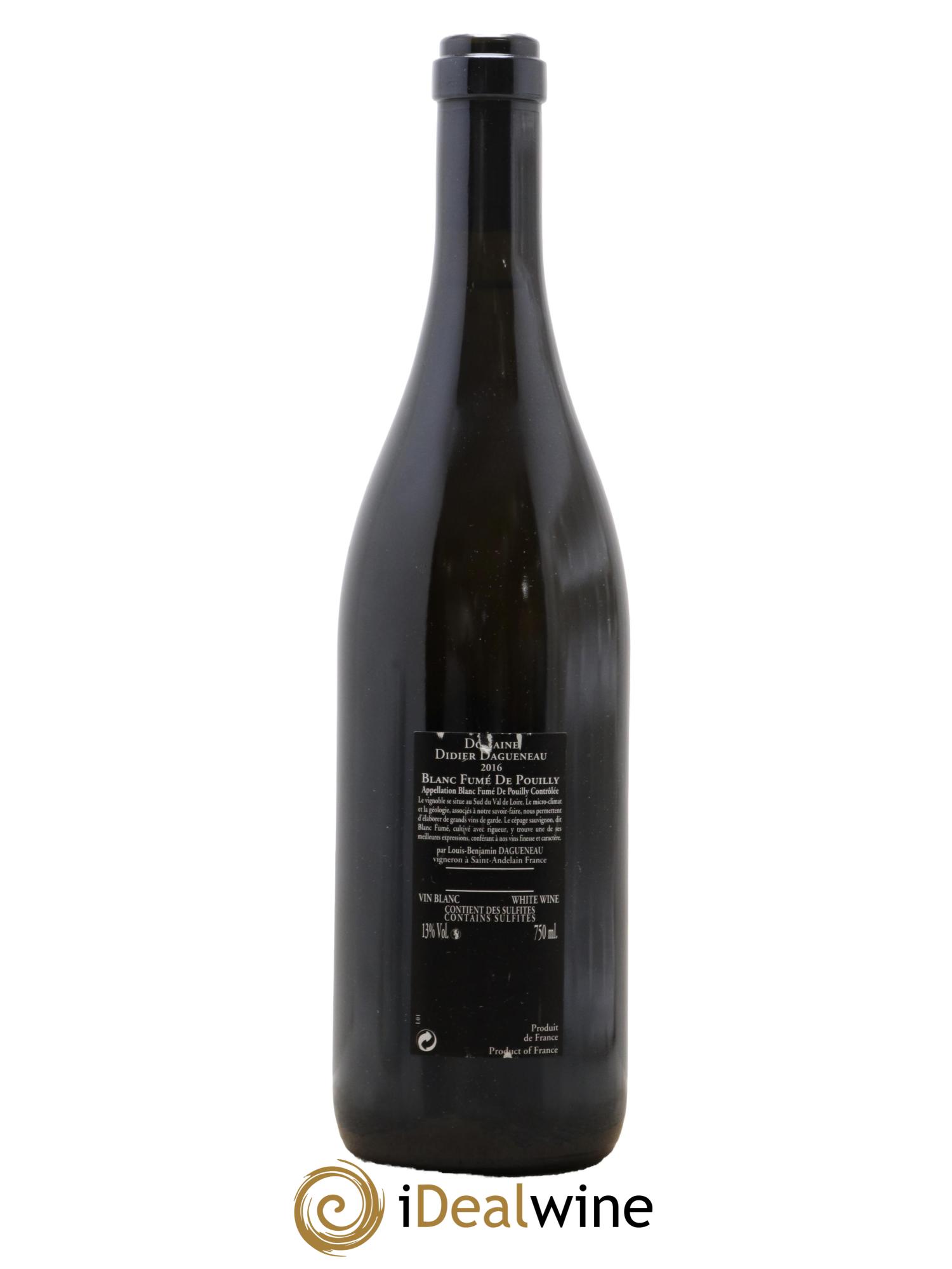 Vin de France (anciennement Pouilly-Fumé) Silex Dagueneau (Domaine Didier - Louis-Benjamin) 2016 - Lot of 1 bottle - 1