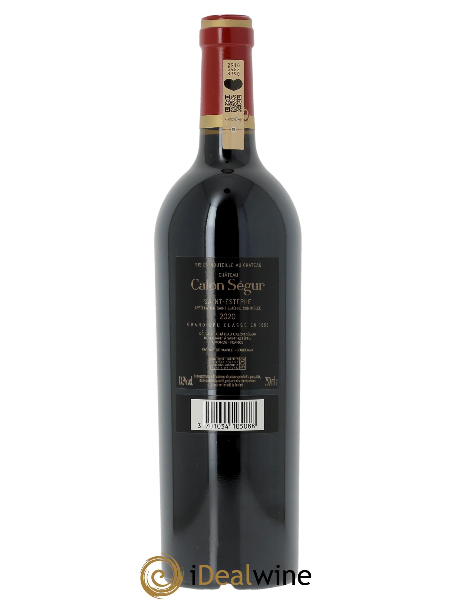 Château Calon Ségur 3ème Grand Cru Classé  2020 - Lot de 1 bouteille - 1