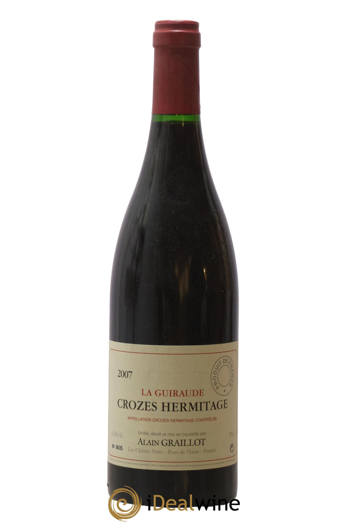 Crozes-Hermitage La Guiraude Domaine Graillot 2007 - Lot of 1 bottle - 0