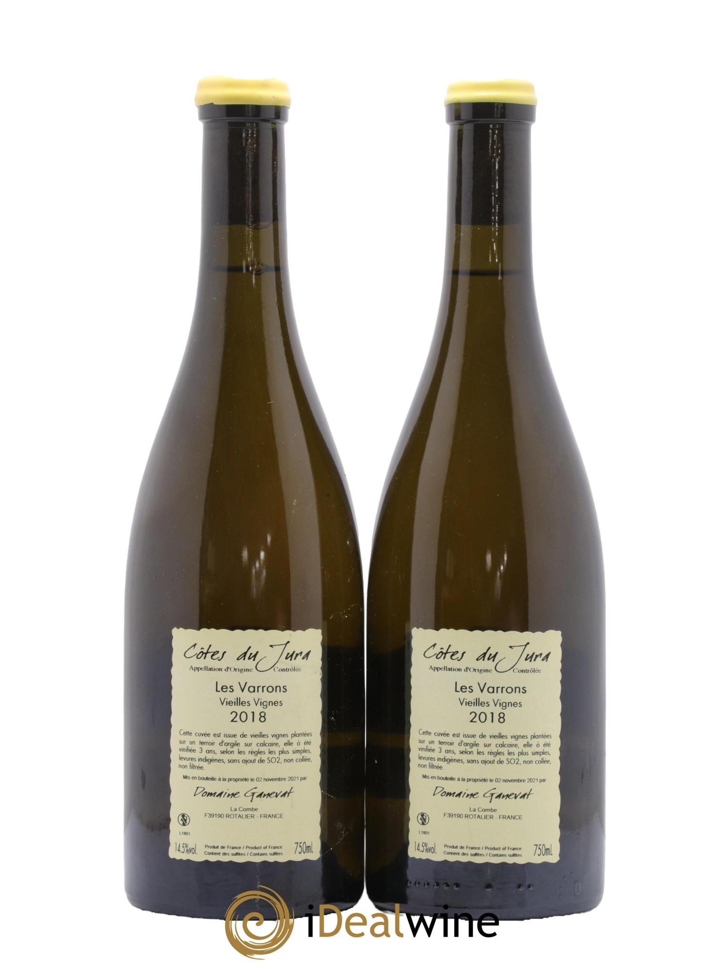 Côtes du Jura Les Varrons Vieilles Vignes Jean-François Ganevat (Domaine) 2018 - Lot de 2 bouteilles - 1