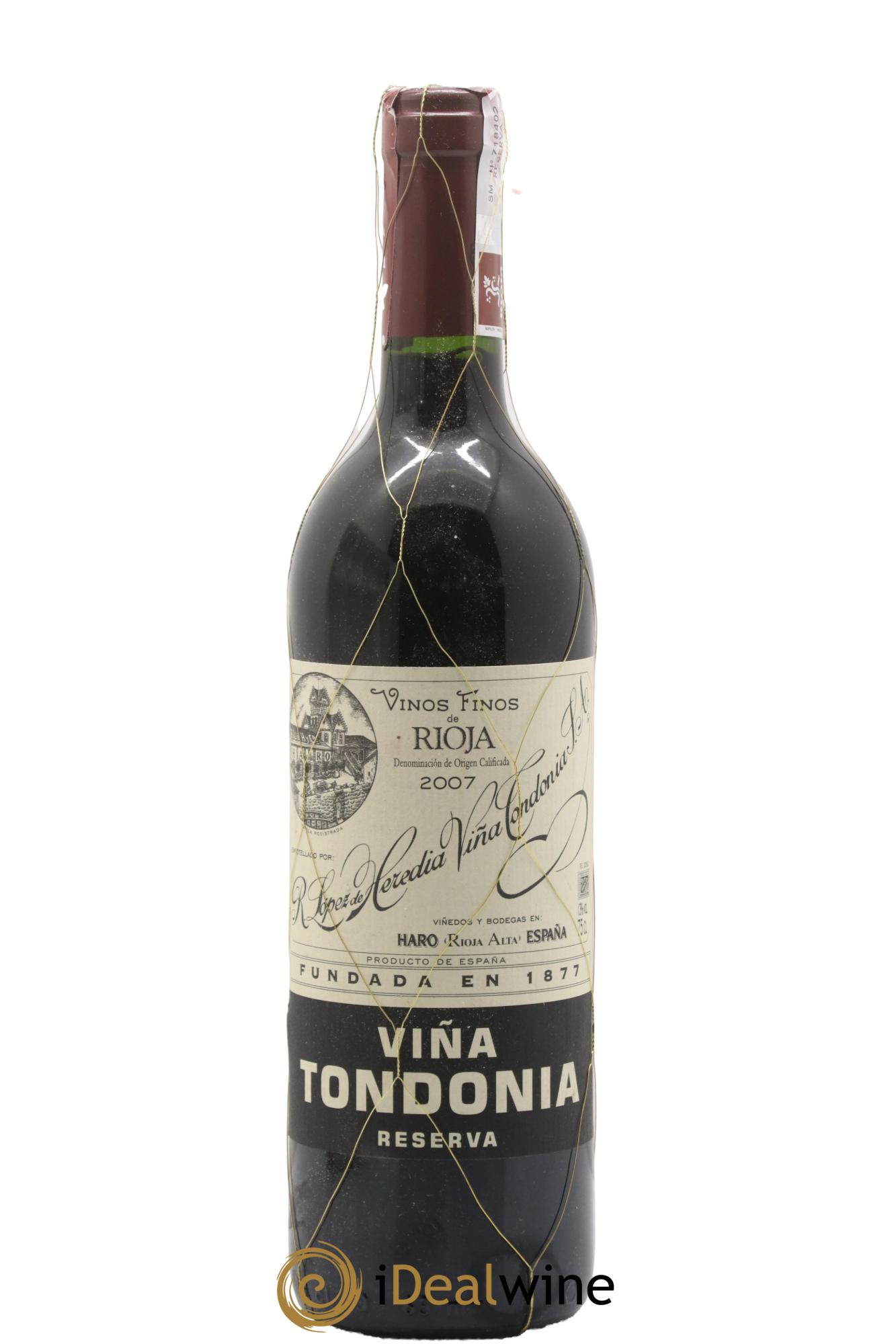 Rioja DOCA Reserva Vina Tondonia R. Lopez de Heredia 2007 - Lot de 1 bouteille - 0