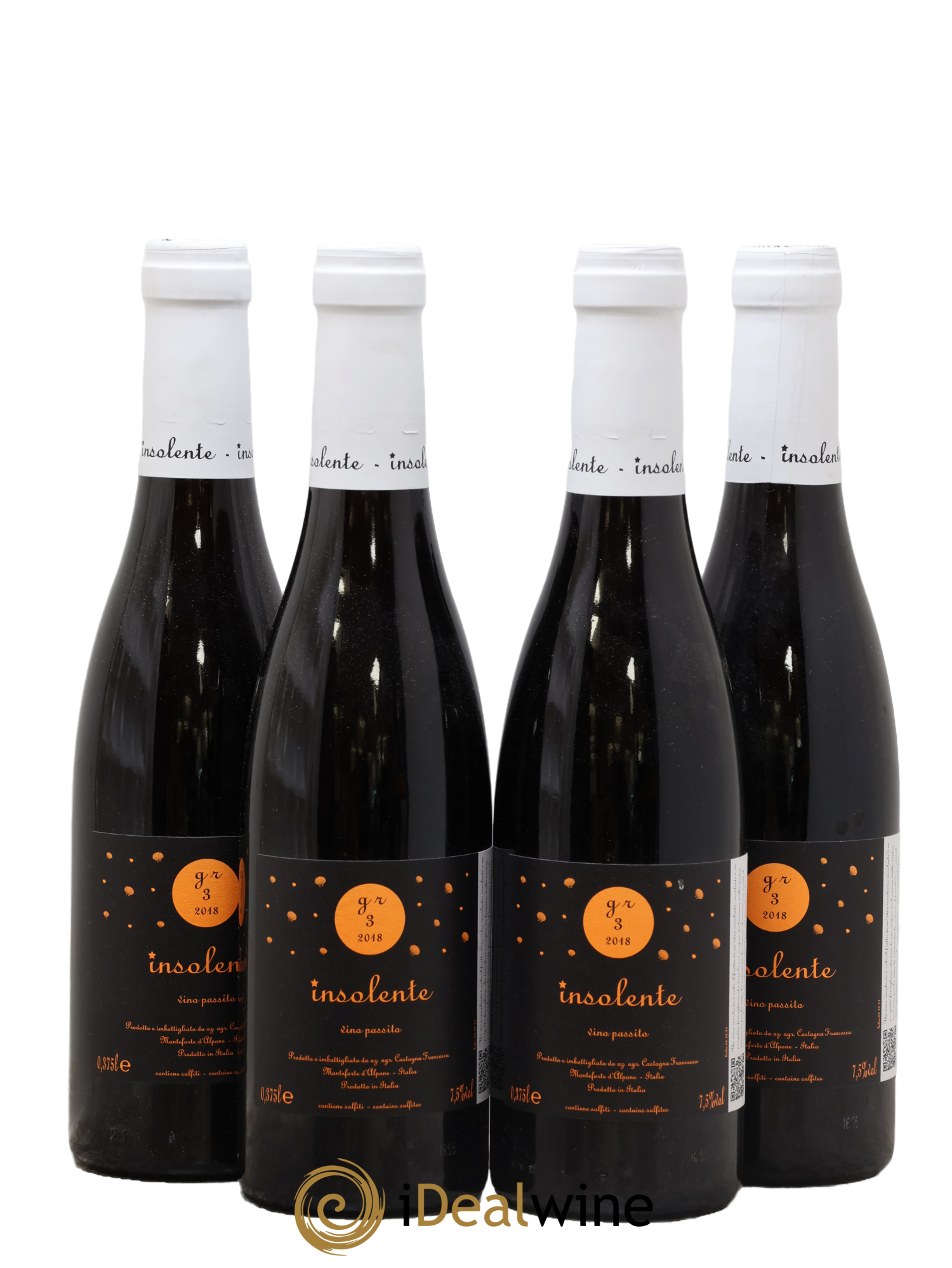 Passito di Pantelleria DOC GR3 Insolente Castagna Francesca 2018 - Lotto di 4 mezze bottiglie - 0