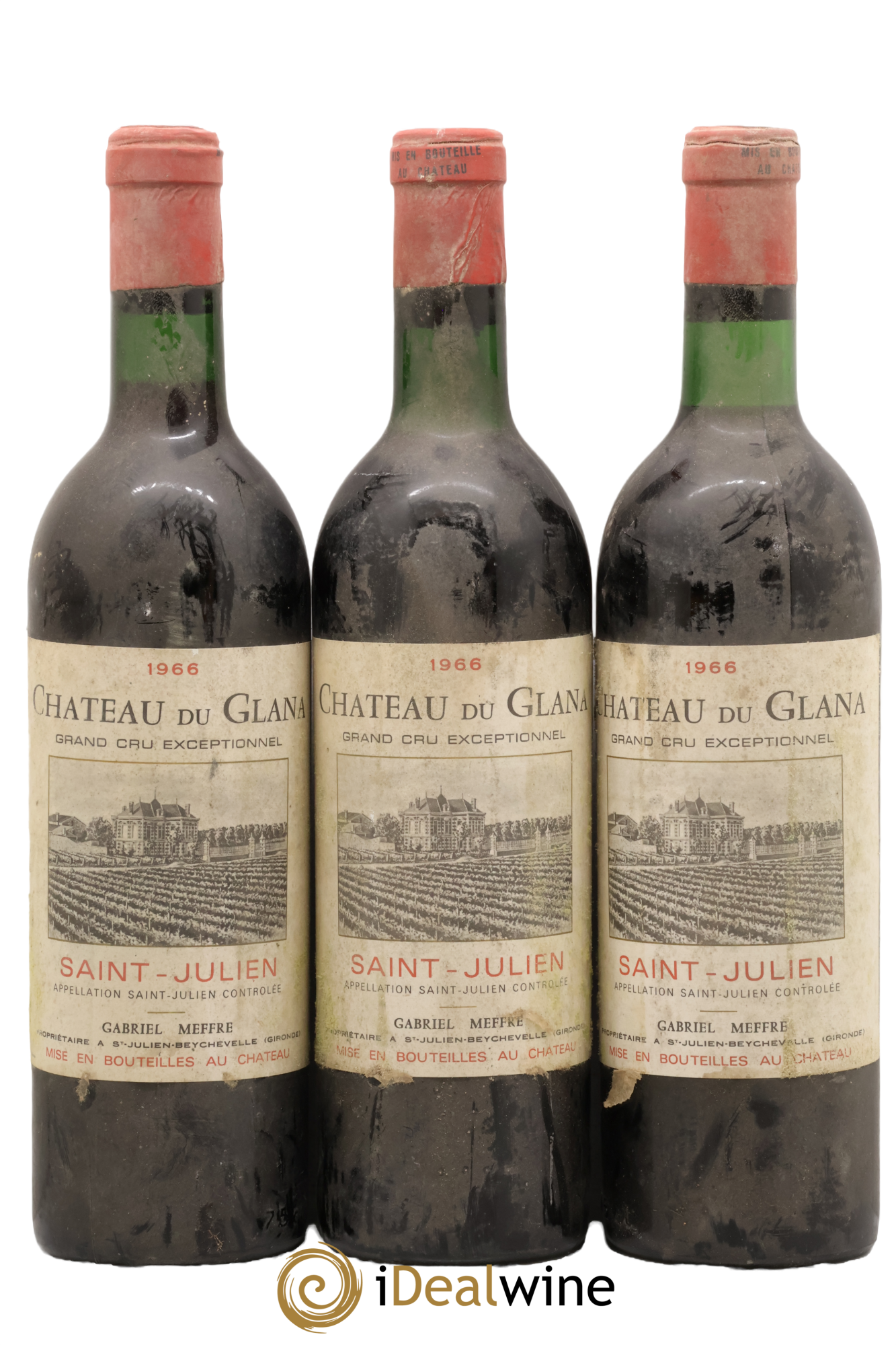 Château du Glana 1966 - Lot of 3 bottles - 0
