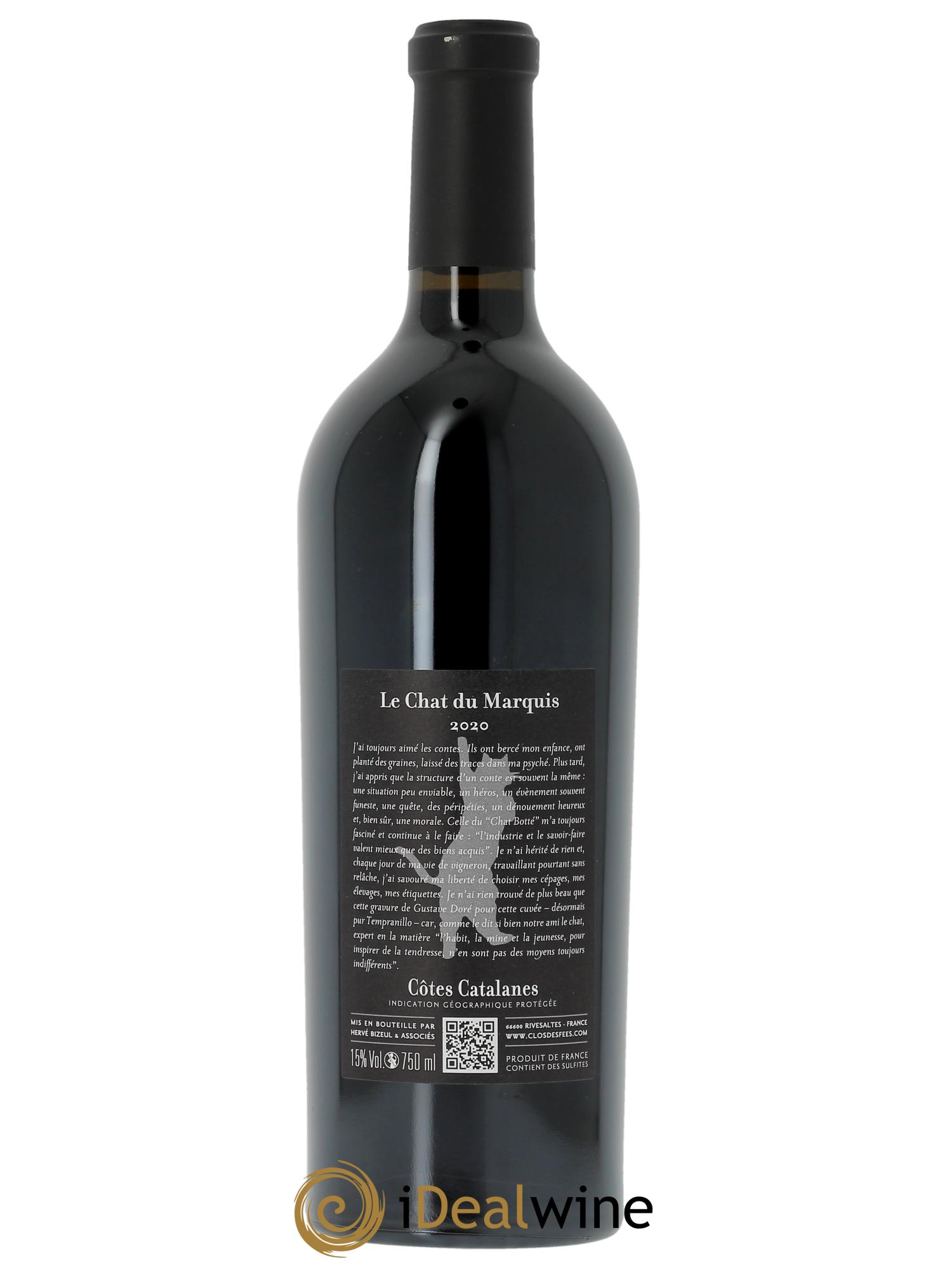 IGP Côtes Catalanes Clos des Fées Le Chat du Marquis Hervé Bizeul  2020 - Lot de 1 bouteille - 2