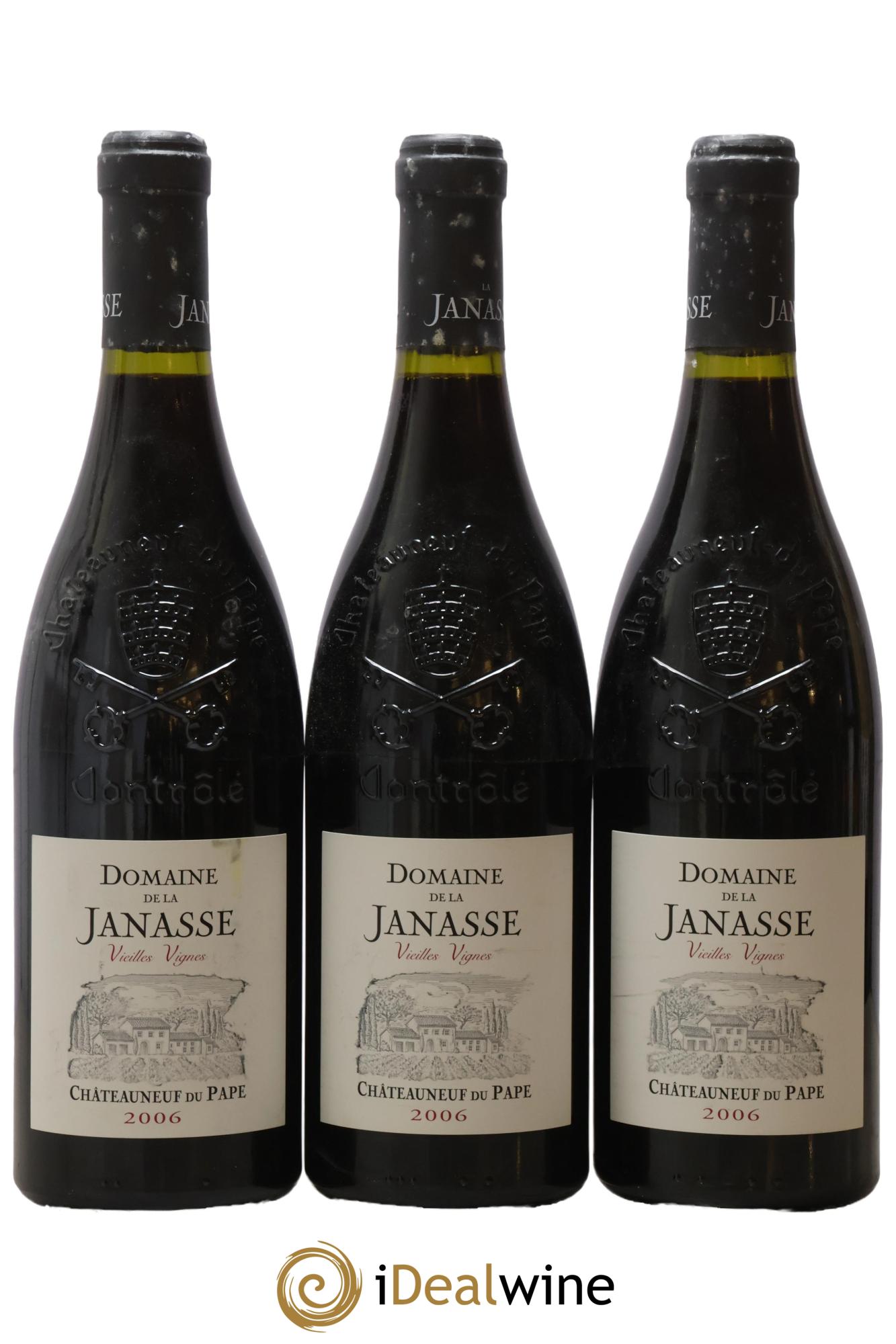 Châteauneuf-du-Pape Cuvée Vieilles Vignes La Janasse (Domaine de) 2006 - Posten von 3 Flaschen - 0