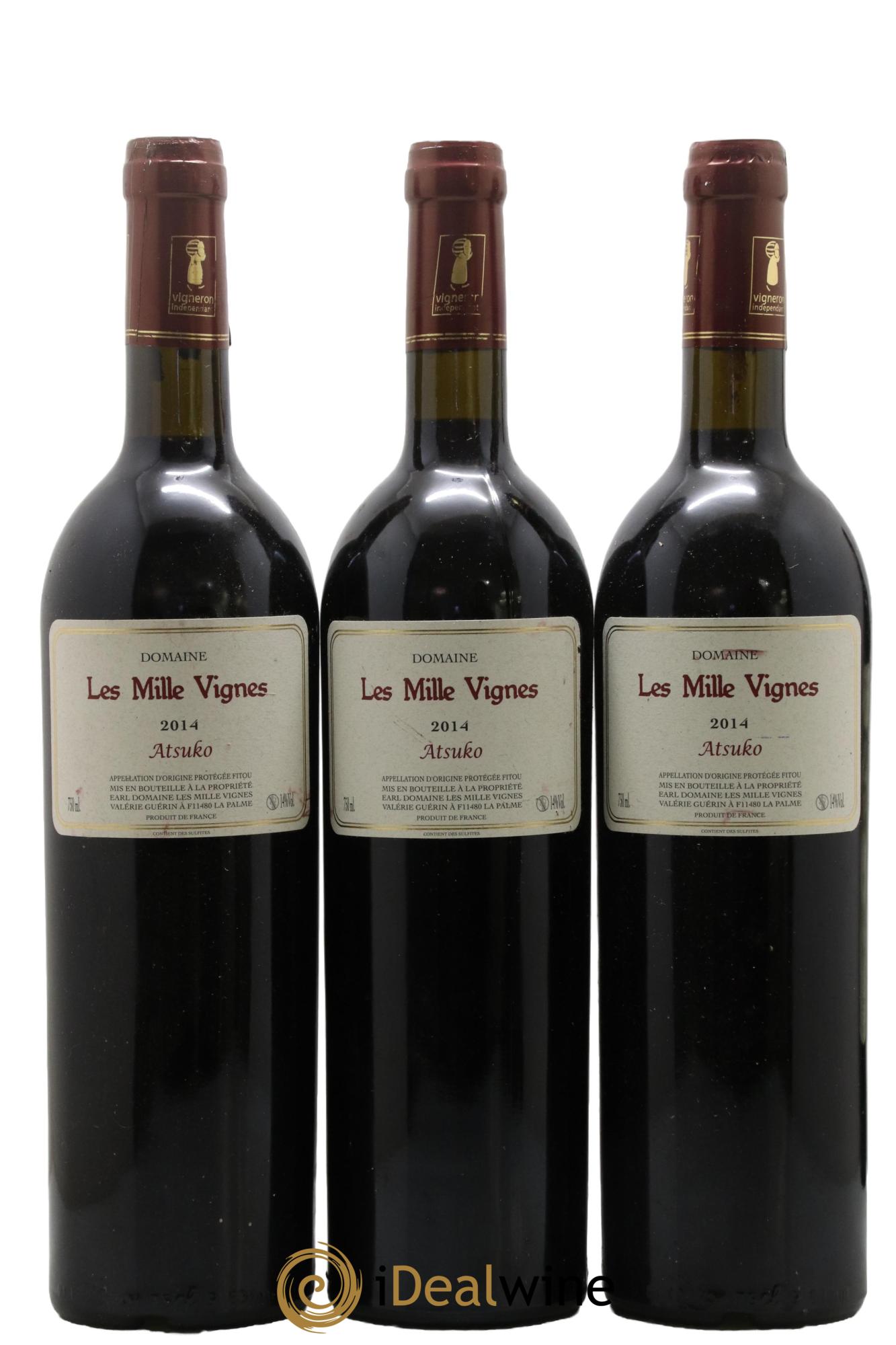 Fitou Atsuko Domaine des Mille Vignes 2014 - Lot de 3 bouteilles - 0