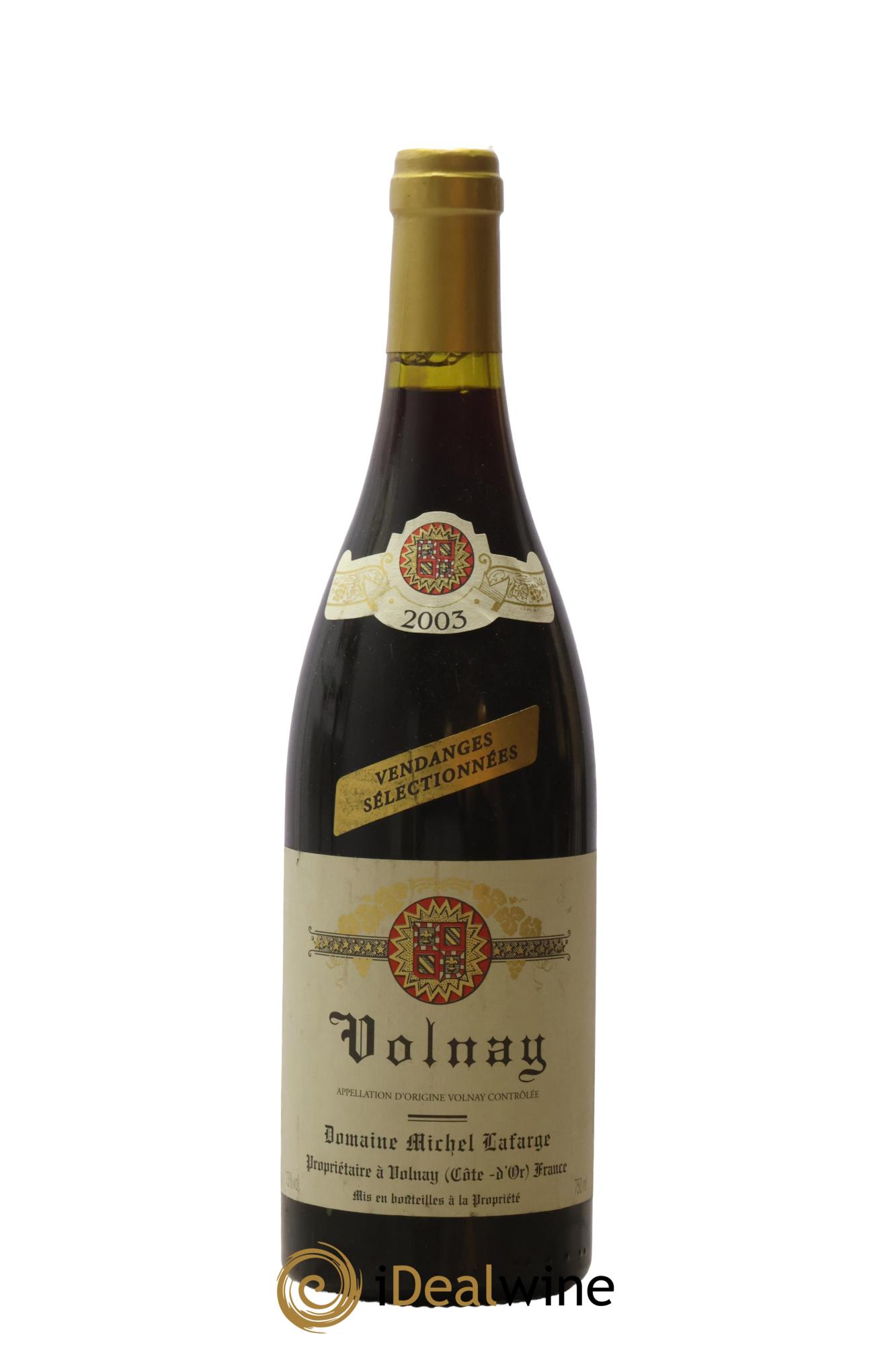 Volnay Vendanges sélectionnées Lafarge (Domaine) 2003 - Lot de 1 bouteille - 0