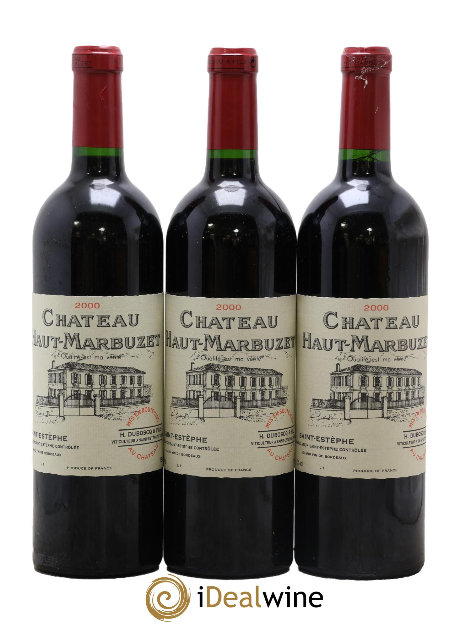 Château Haut Marbuzet 2000 - Posten von 3 Flaschen - 0