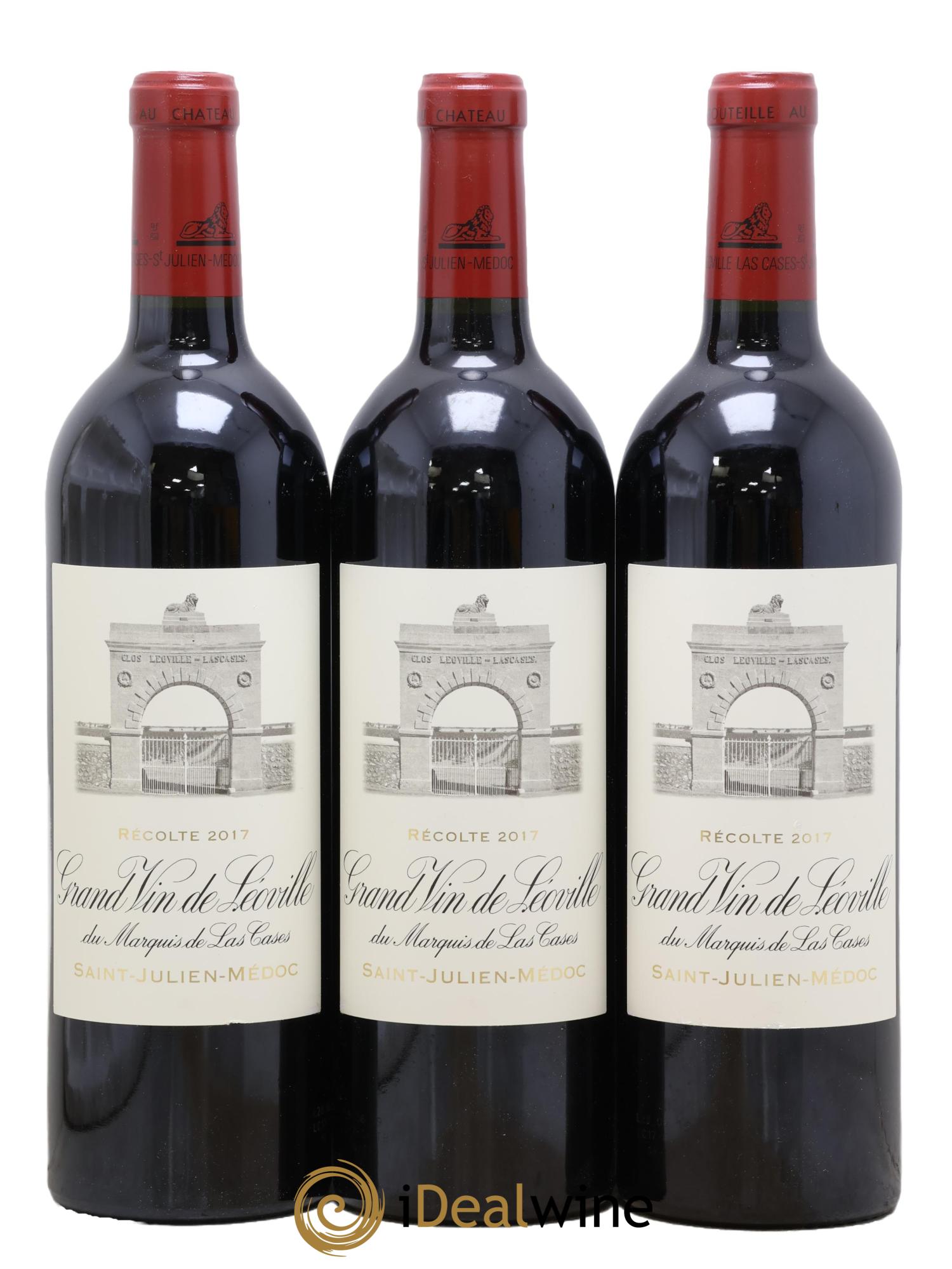 Château Léoville Las Cases 2ème Grand Cru Classé 2017 - Lot of 3 bottles - 0