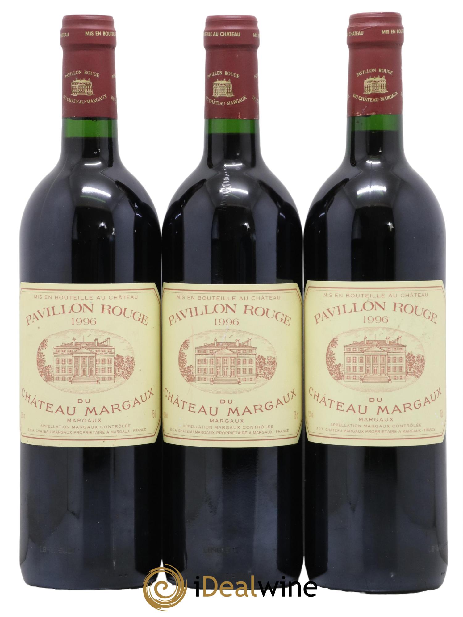 Pavillon Rouge du Château Margaux Second Vin 1996 - Lot de 3 bouteilles - 0