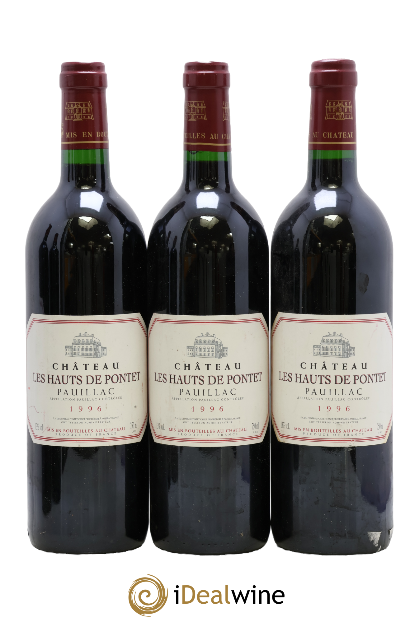 Les Hauts de Pontet-Canet Second Vin 1996 - Lot de 3 bouteilles - 0