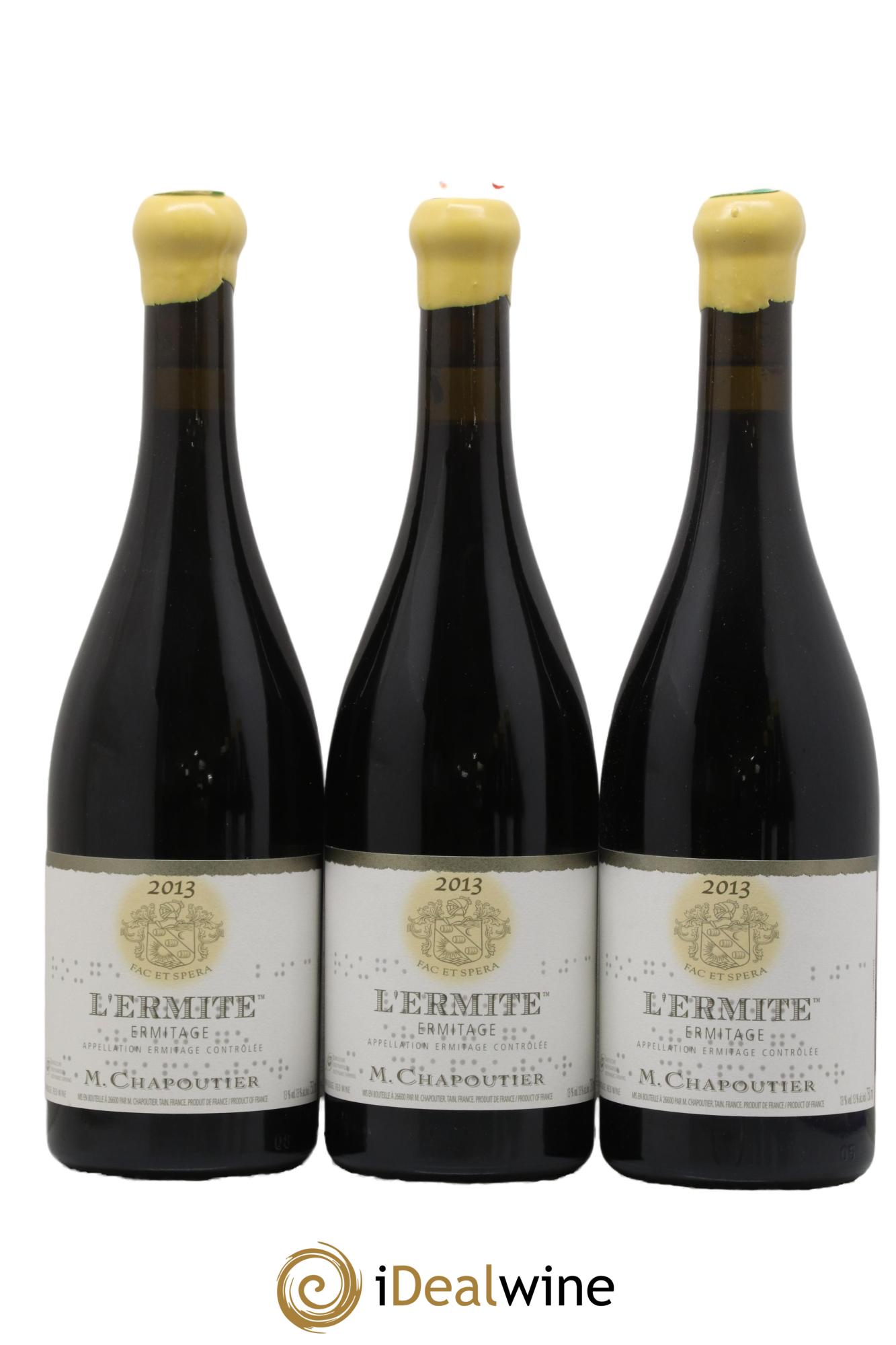 Hermitage Ermitage l'Ermite Chapoutier 2013 - Lot of 6 bottles - 1