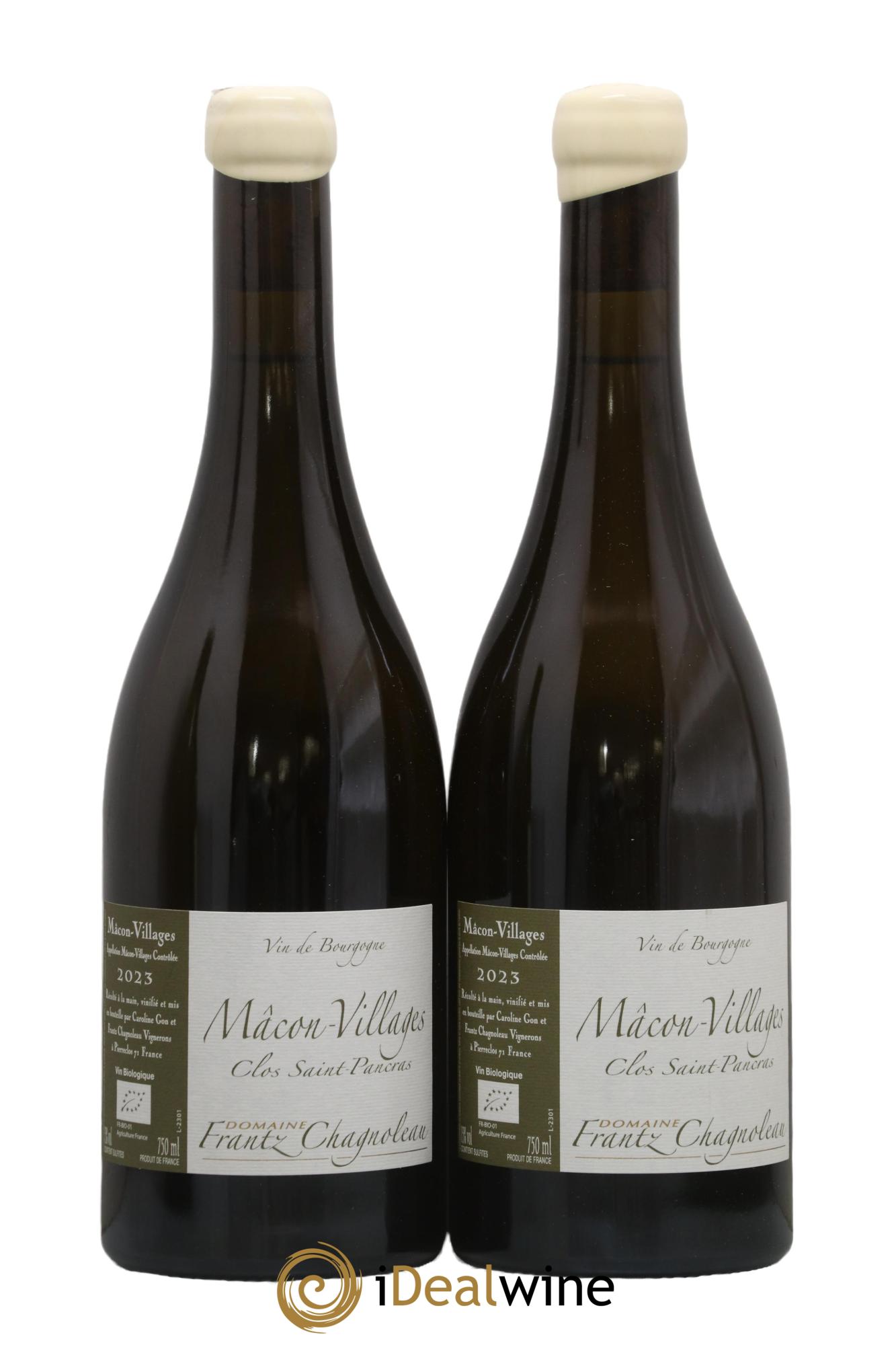 Mâcon Clos Saint Pancras Frantz Chagnoleau (Domaine) 2023 - Lot of 2 bottles - 0