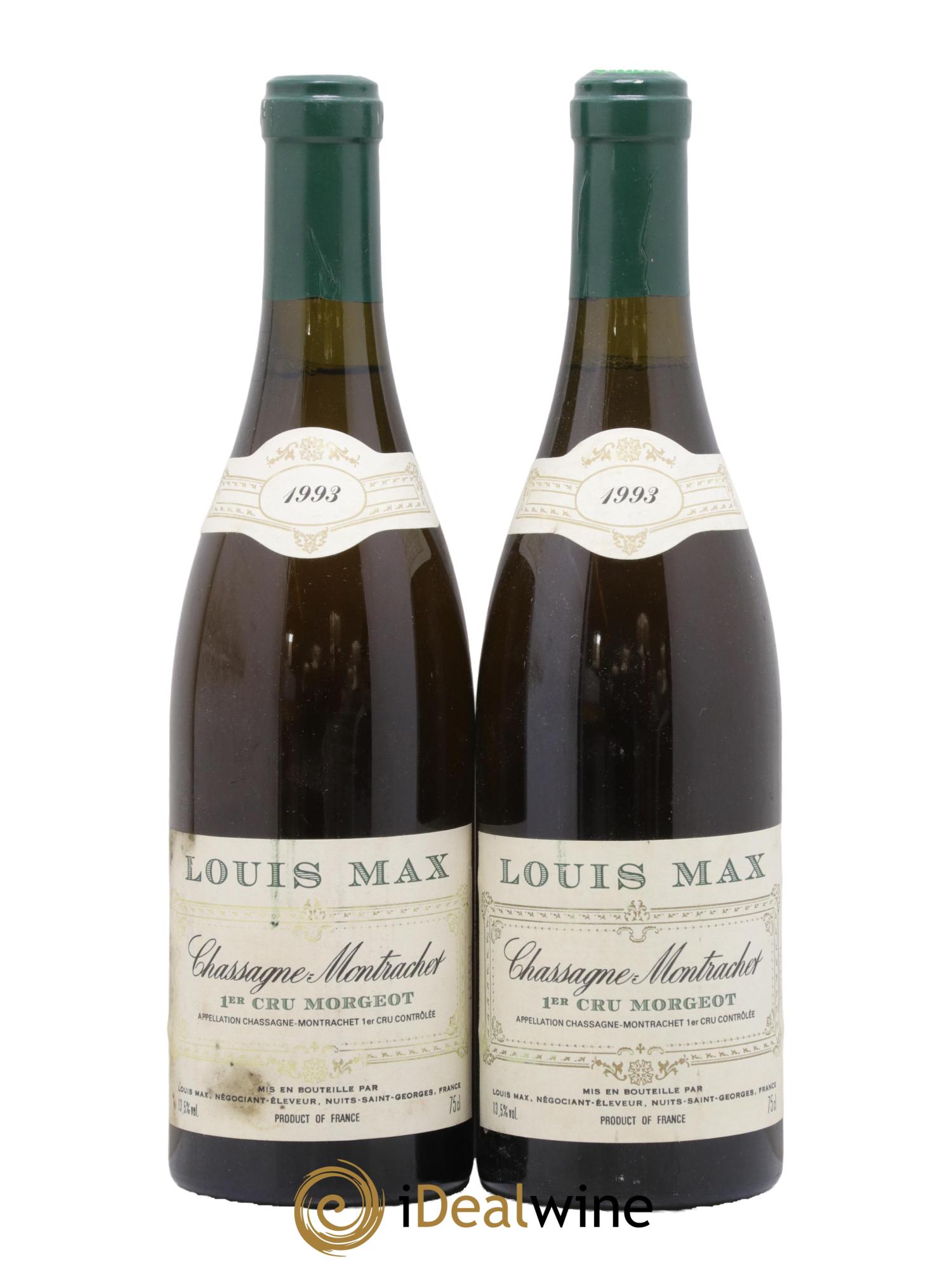 Chassagne-Montrachet 1er Cru Morgeot Louis Max 1993 - Lot of 2 bottles - 0