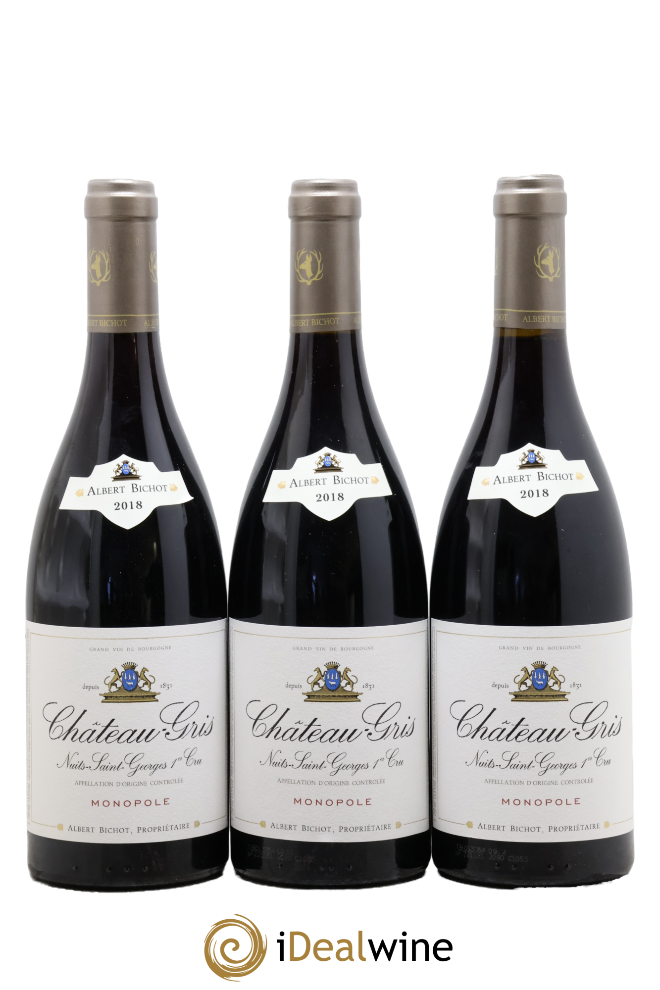 Nuits-Saint-Georges 1er Cru Château Gris - Albert Bichot 2018 - Lot de 3 bouteilles - 0