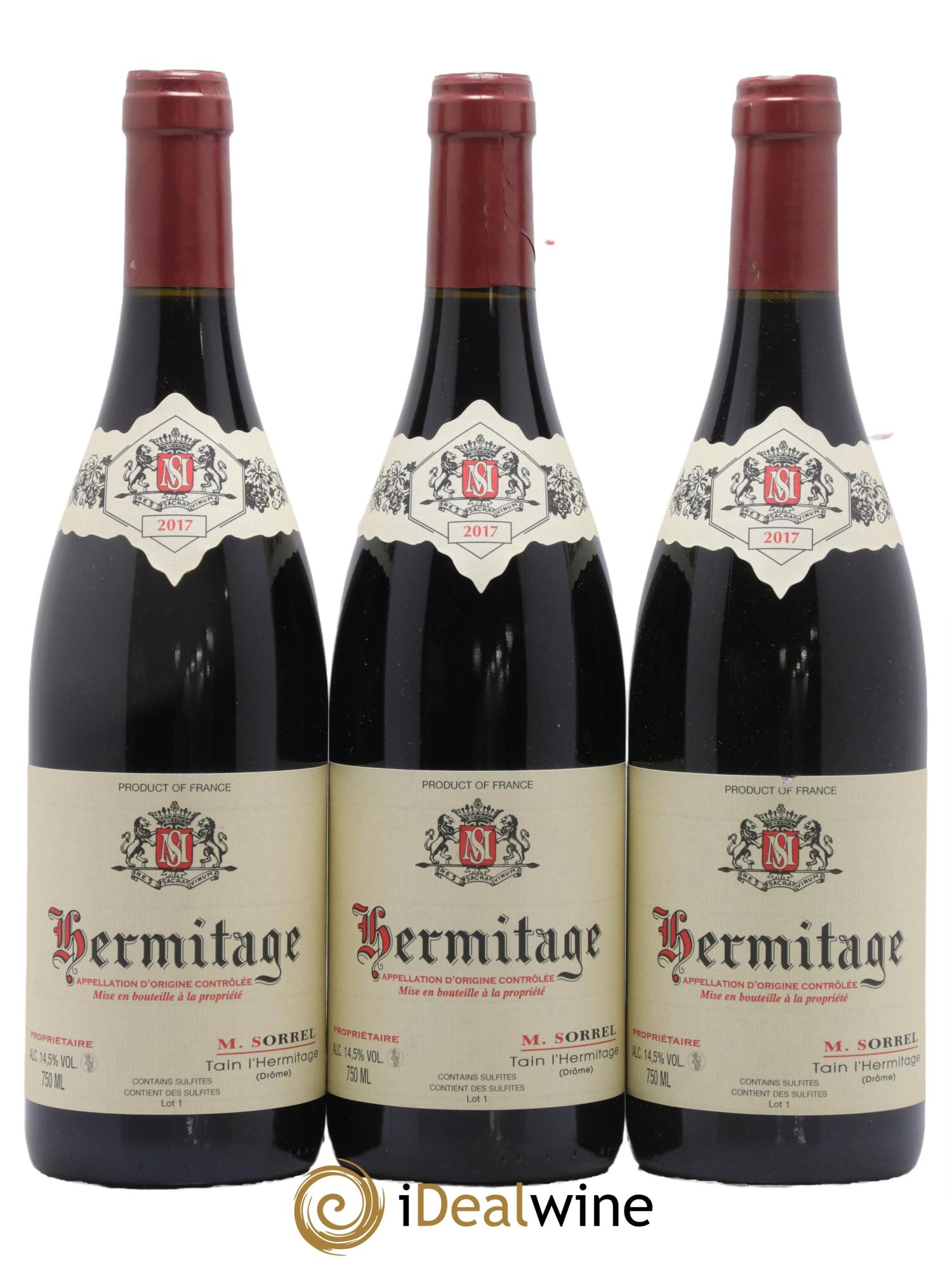 Hermitage Marc Sorrel 2017 - Lot de 3 bouteilles - 0