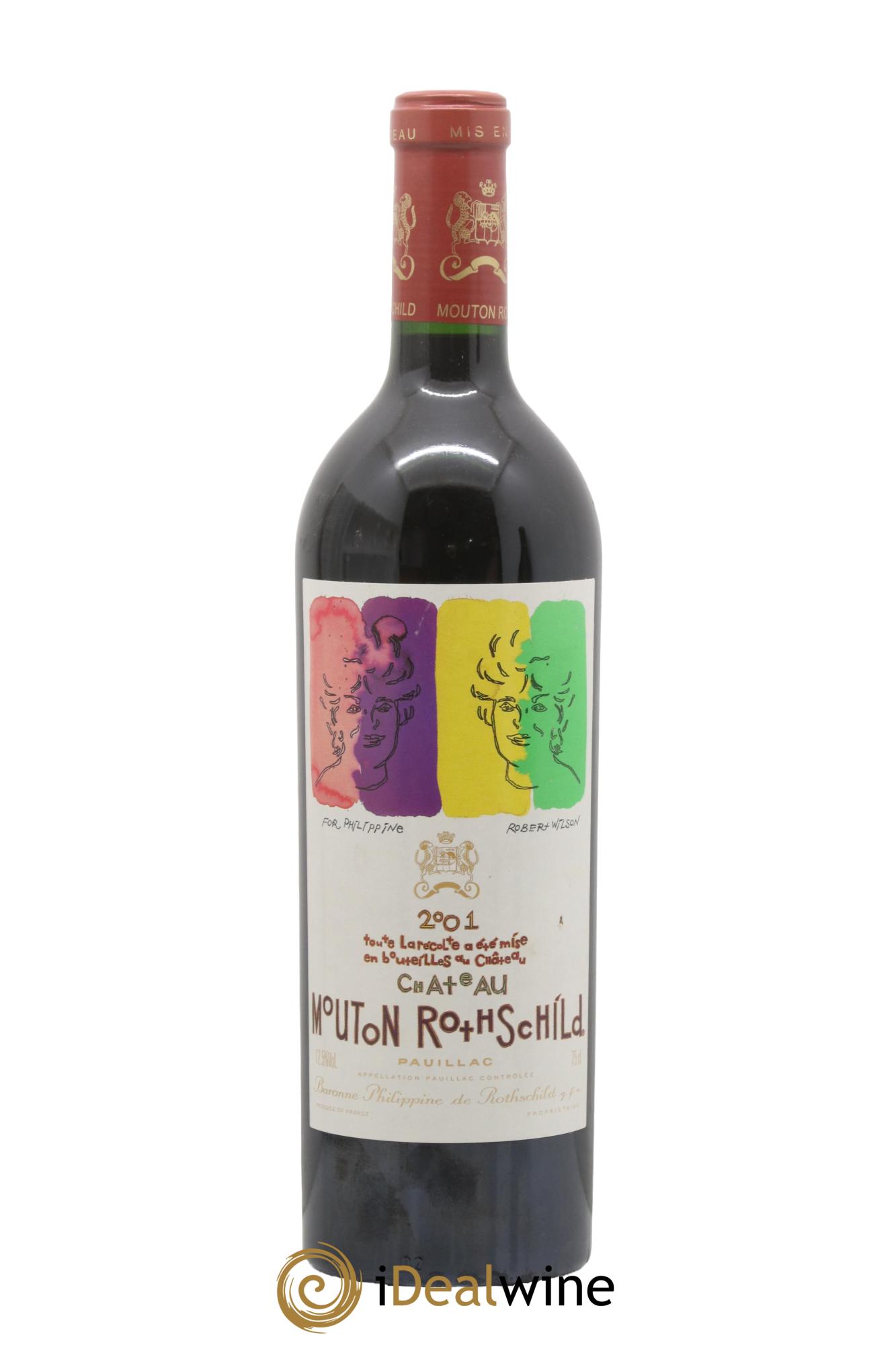 Château Mouton Rothschild 1er Grand Cru Classé 2001 - Lot de 1 bouteille - 0