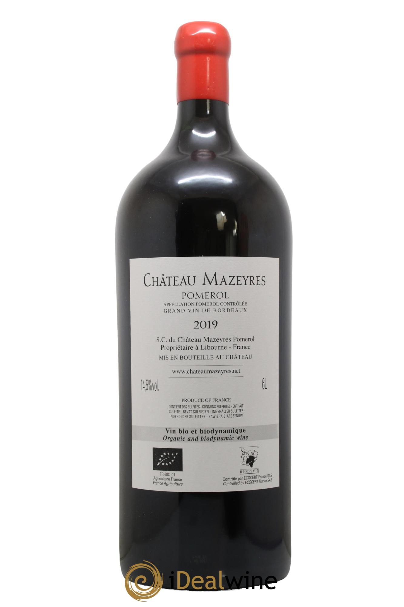 Château Mazeyres 2019 - Lot de 1 impériale - 2