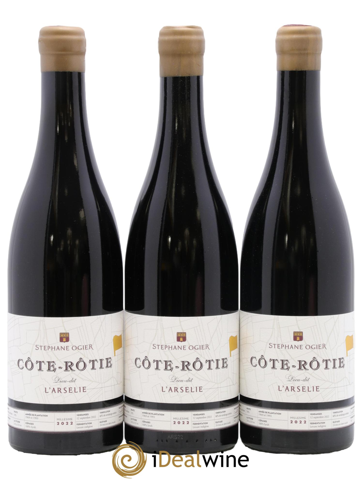 Côte-Rôtie Lieu Dit L'Arselie Domaine Stéphane Ogier 2022 - Lot de 3 bouteilles - 0