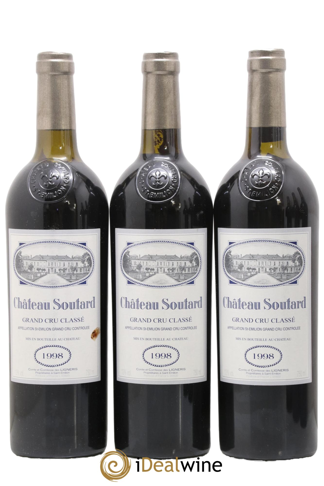 Château Soutard Grand Cru Classé 1998 - Lot de 12 bouteilles - 3