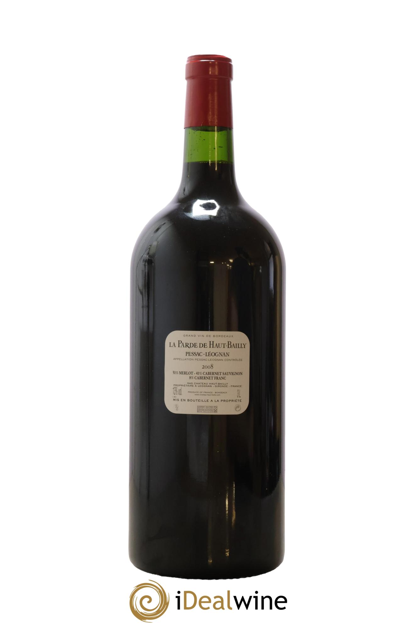 Haut Bailly II (Anciennement La Parde de Haut-Bailly) Second Vin 2008 - Lot de 1 double magnum - 2