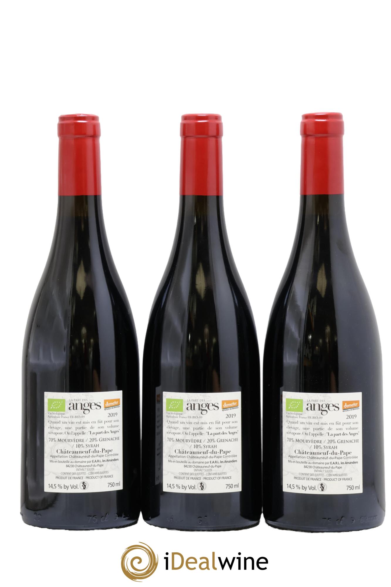 Châteauneuf-du-Pape La Part des Anges Raymond Usseglio (Domaine) 2019 - Lotto di 3 bottiglie - 1