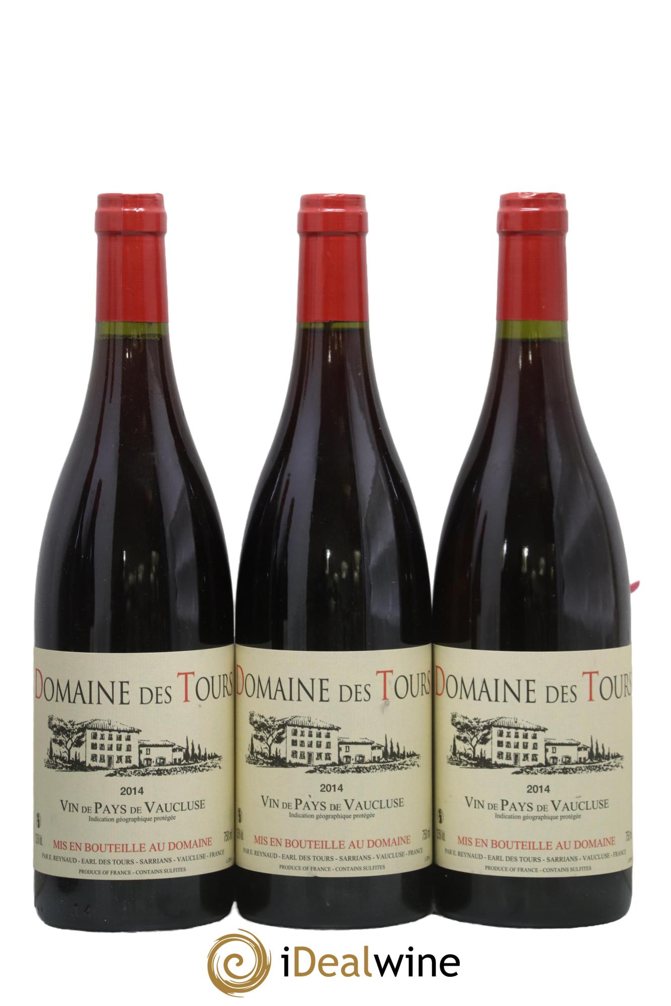 IGP Vaucluse (Vin de Pays de Vaucluse) Domaine des Tours Emmanuel Reynaud 2014 - Lot de 3 bouteilles - 0