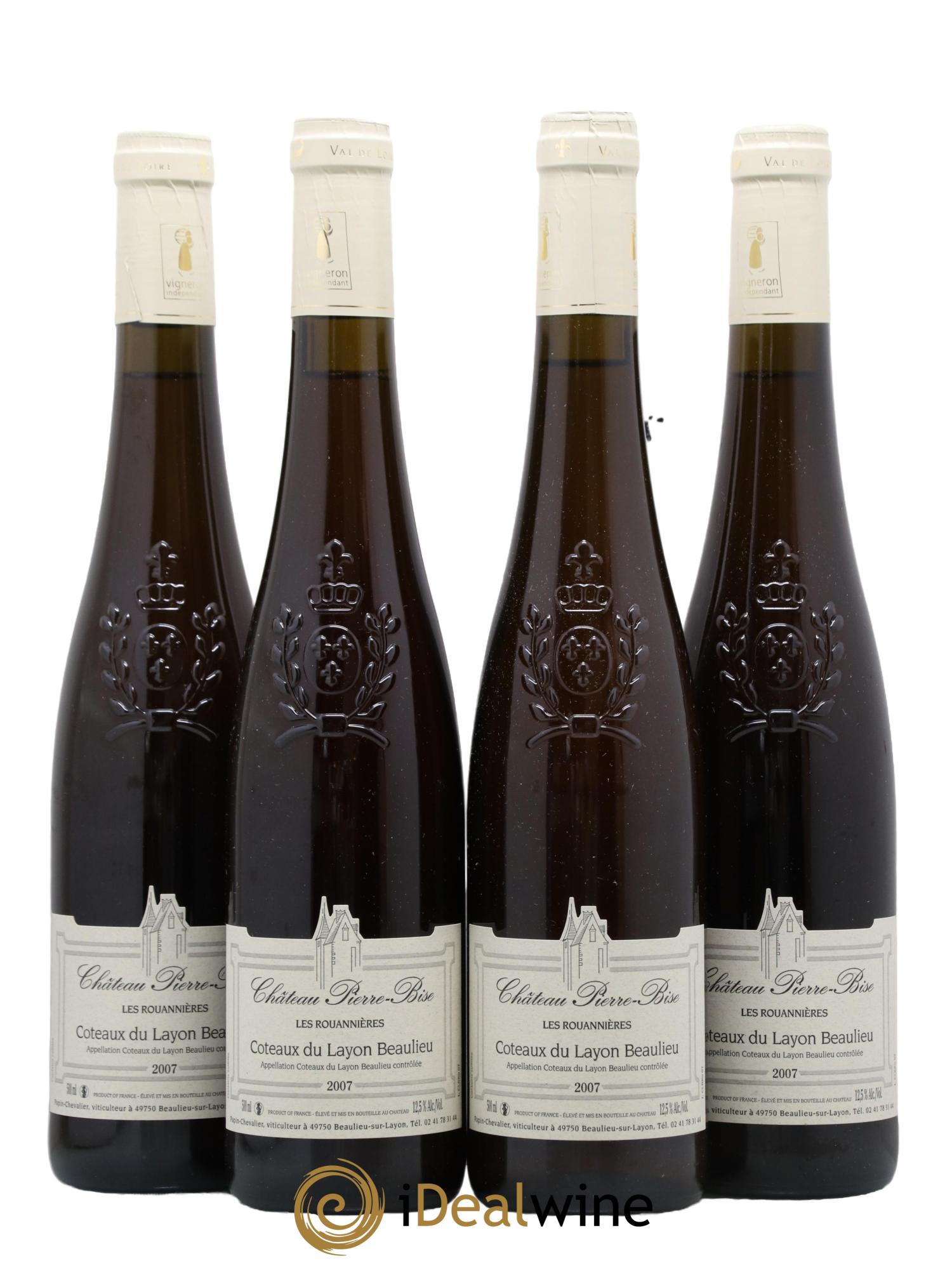 Coteaux du Layon Beaulieu Les Rouannières Château Pierre-Bise 2007 - Lot de 4 format 50cls - 0
